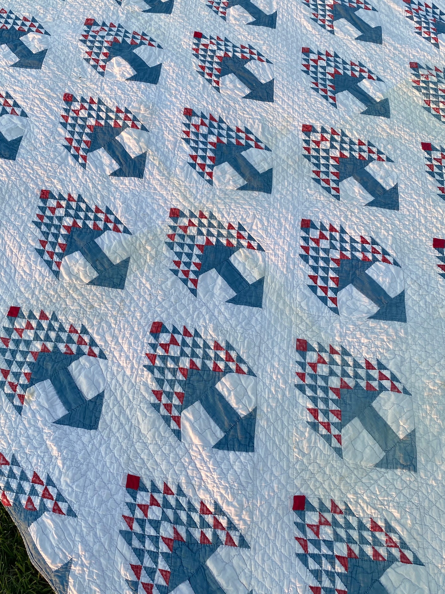 Tree of Life Quilt- Red/ White/Blue SOLD