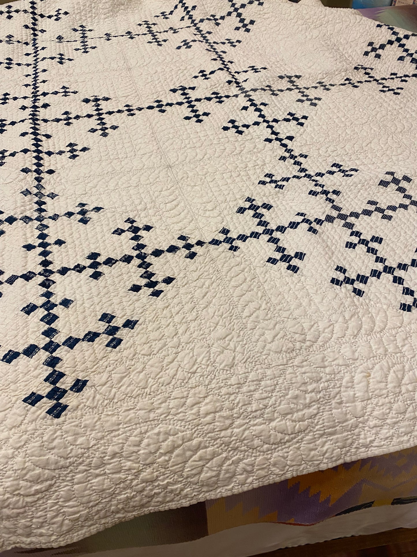 Miniature Scale Double 9 Patch Quilt