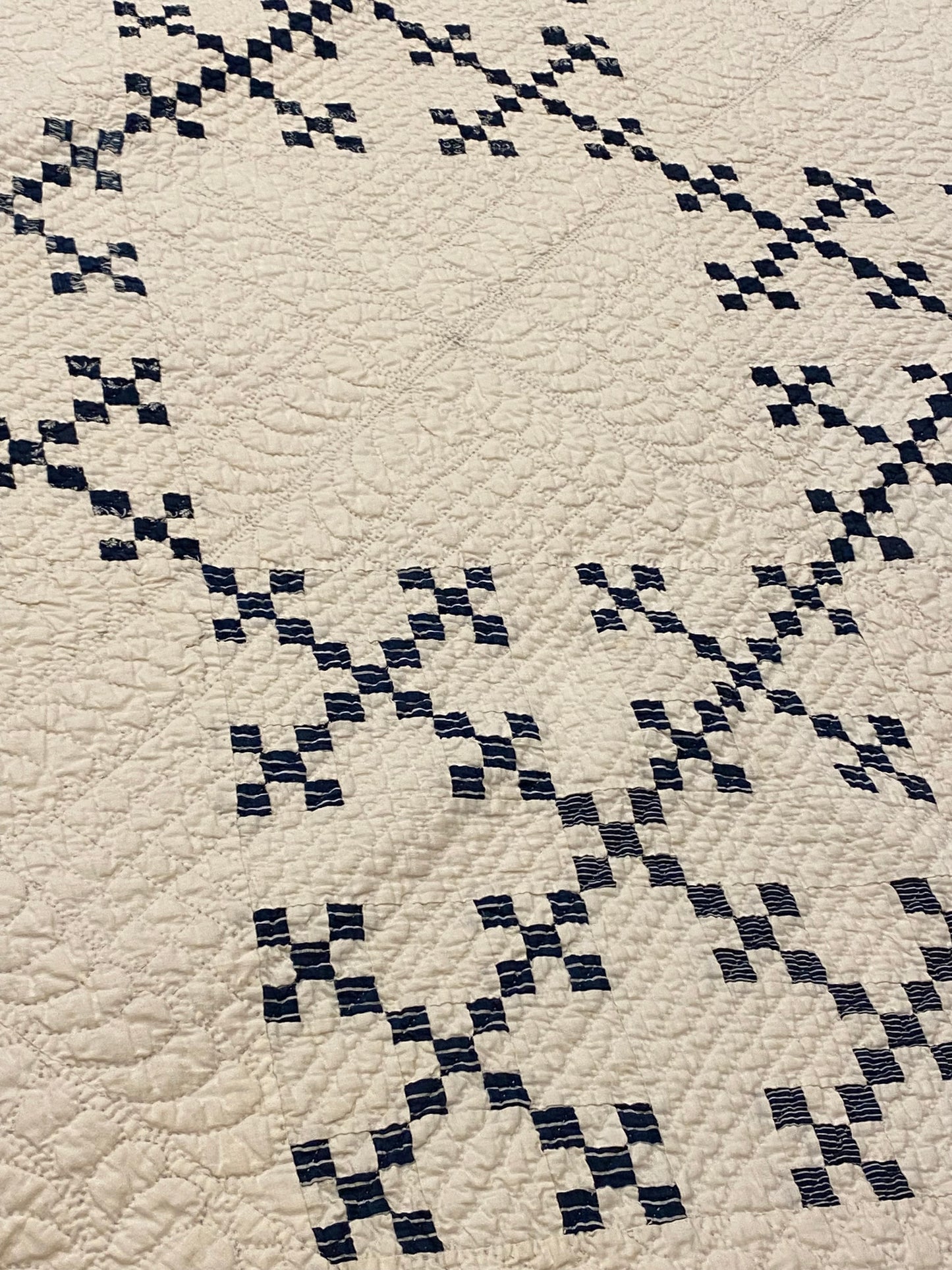 Miniature Scale Double 9 Patch Quilt