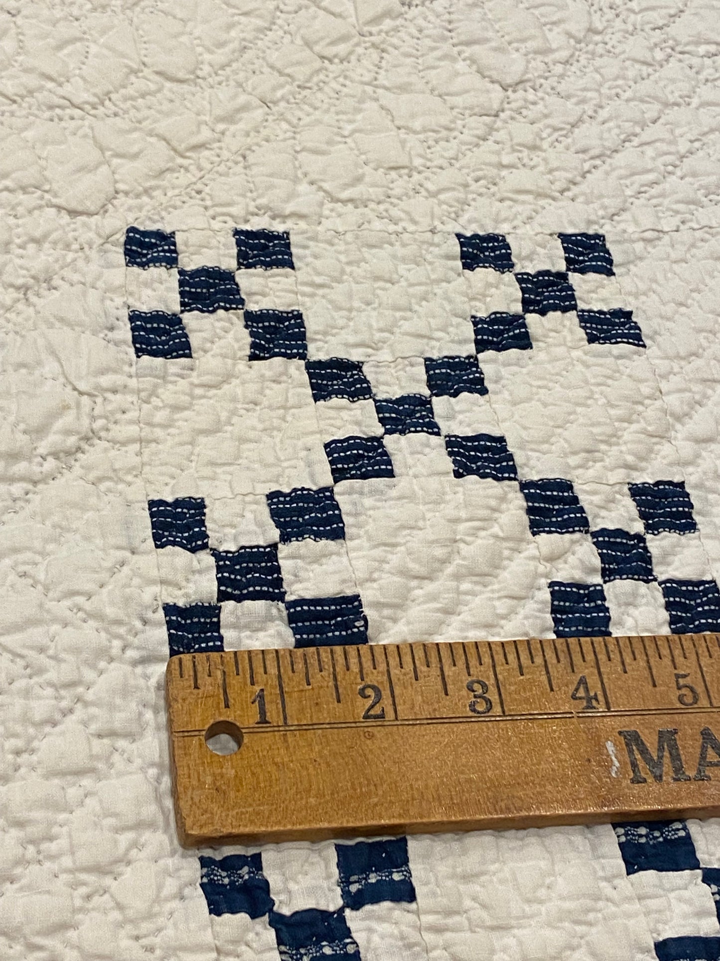 Miniature Scale Double 9 Patch Quilt