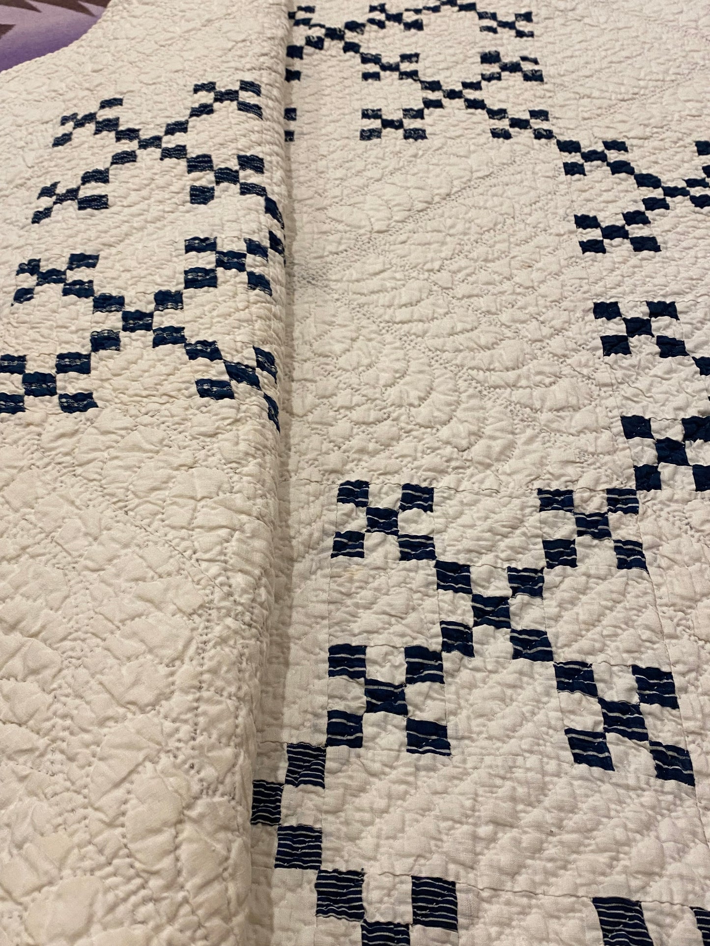 Miniature Scale Double 9 Patch Quilt