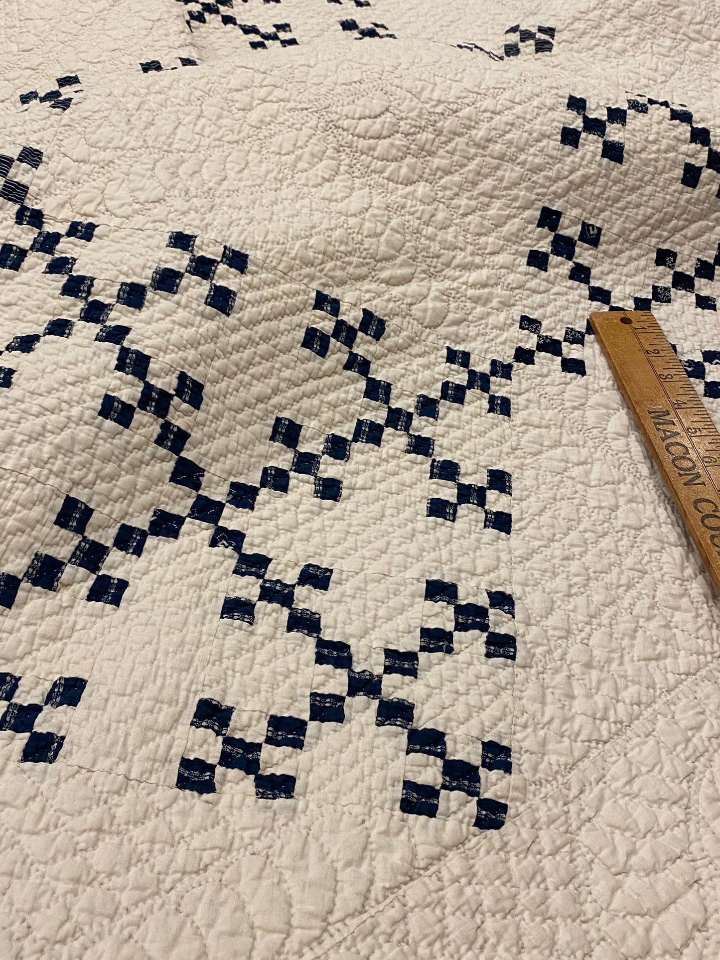 Miniature Scale Double 9 Patch Quilt