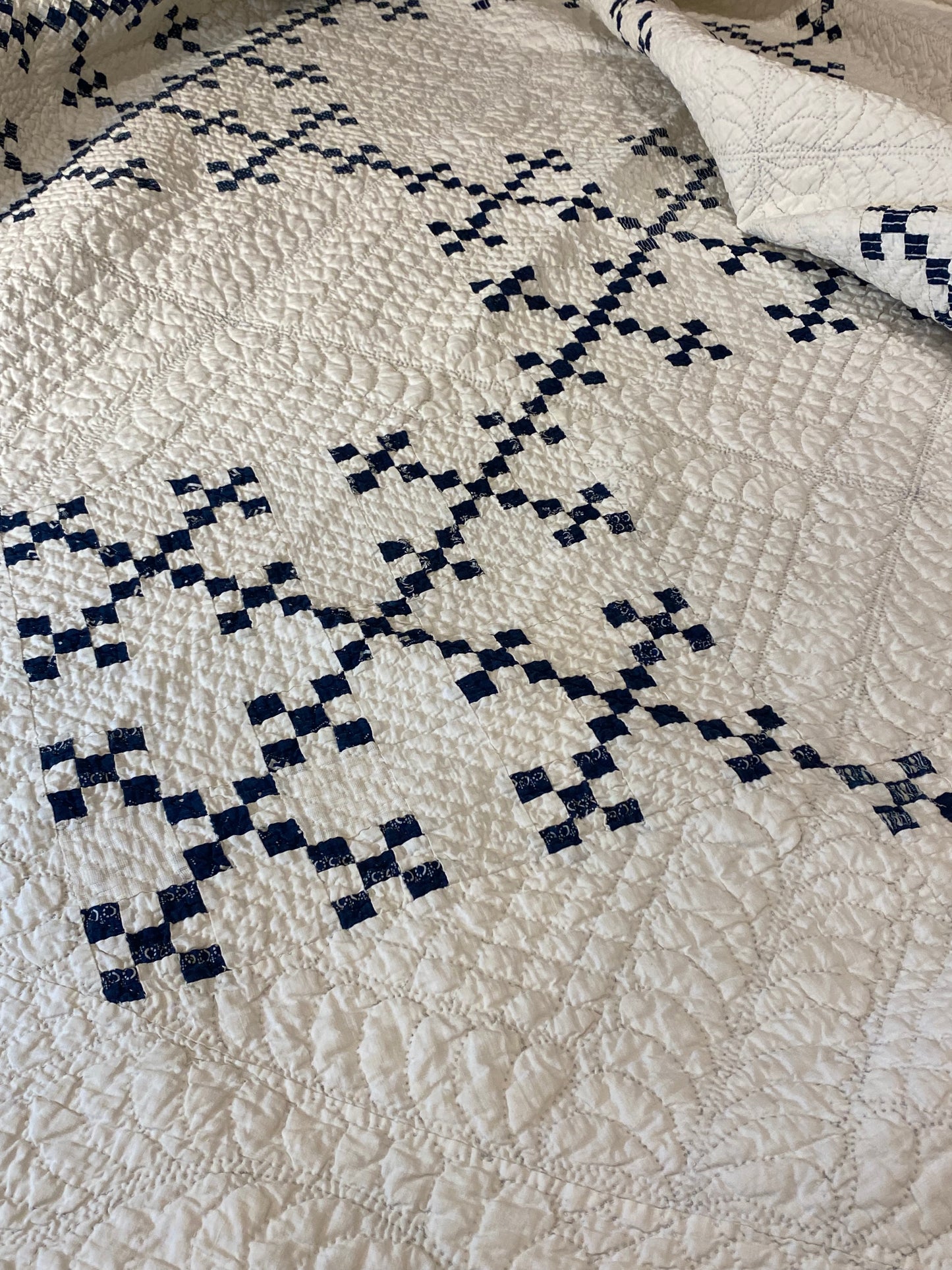 Miniature Scale Double 9 Patch Quilt