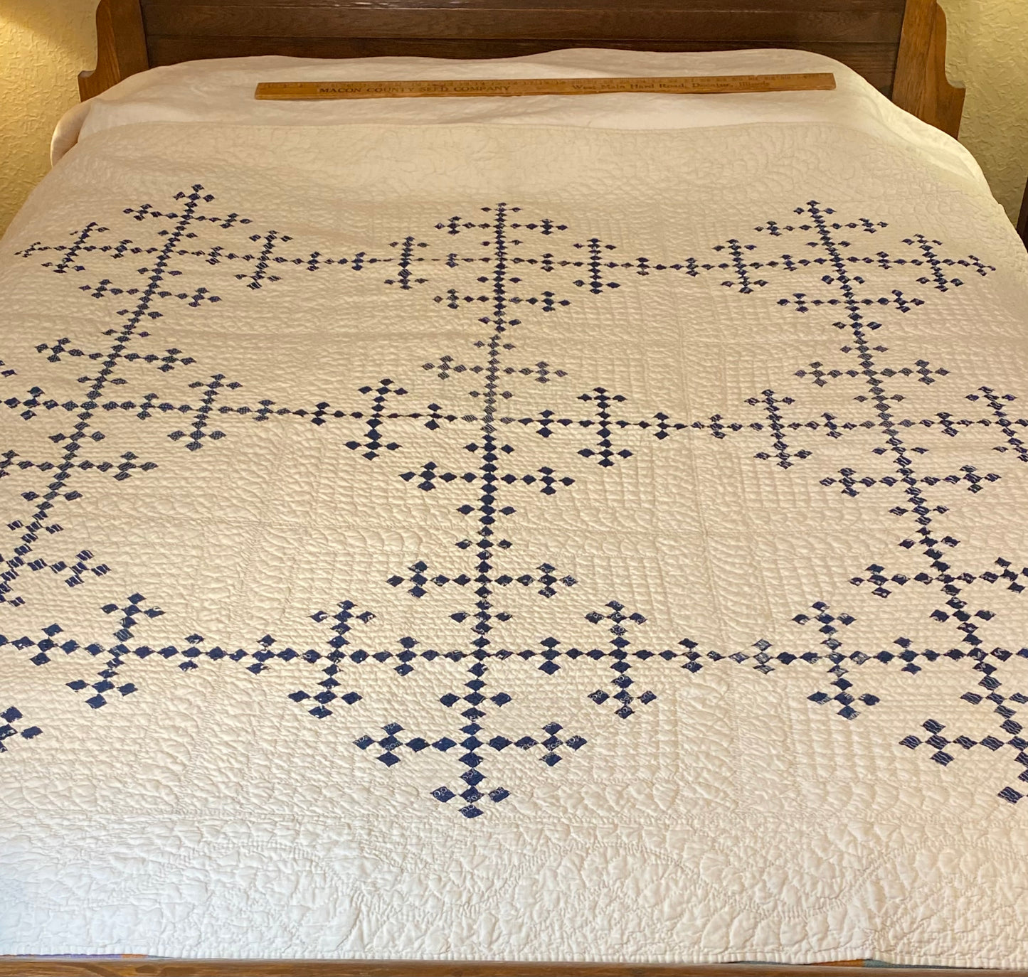Miniature Scale Double 9 Patch Quilt