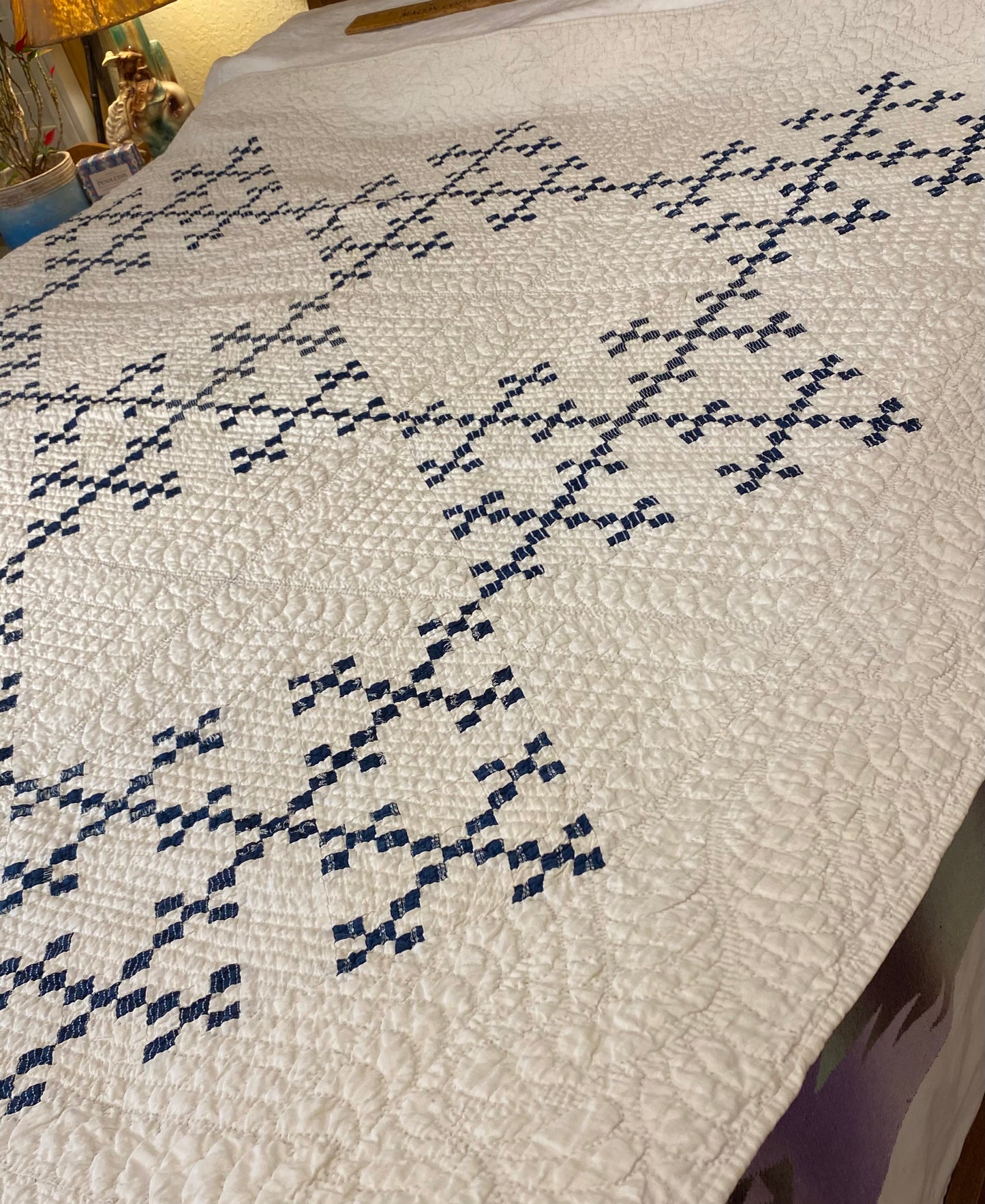 Miniature Scale Double 9 Patch Quilt