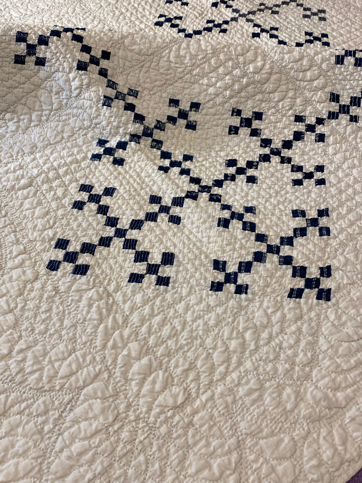 Miniature Scale Double 9 Patch Quilt