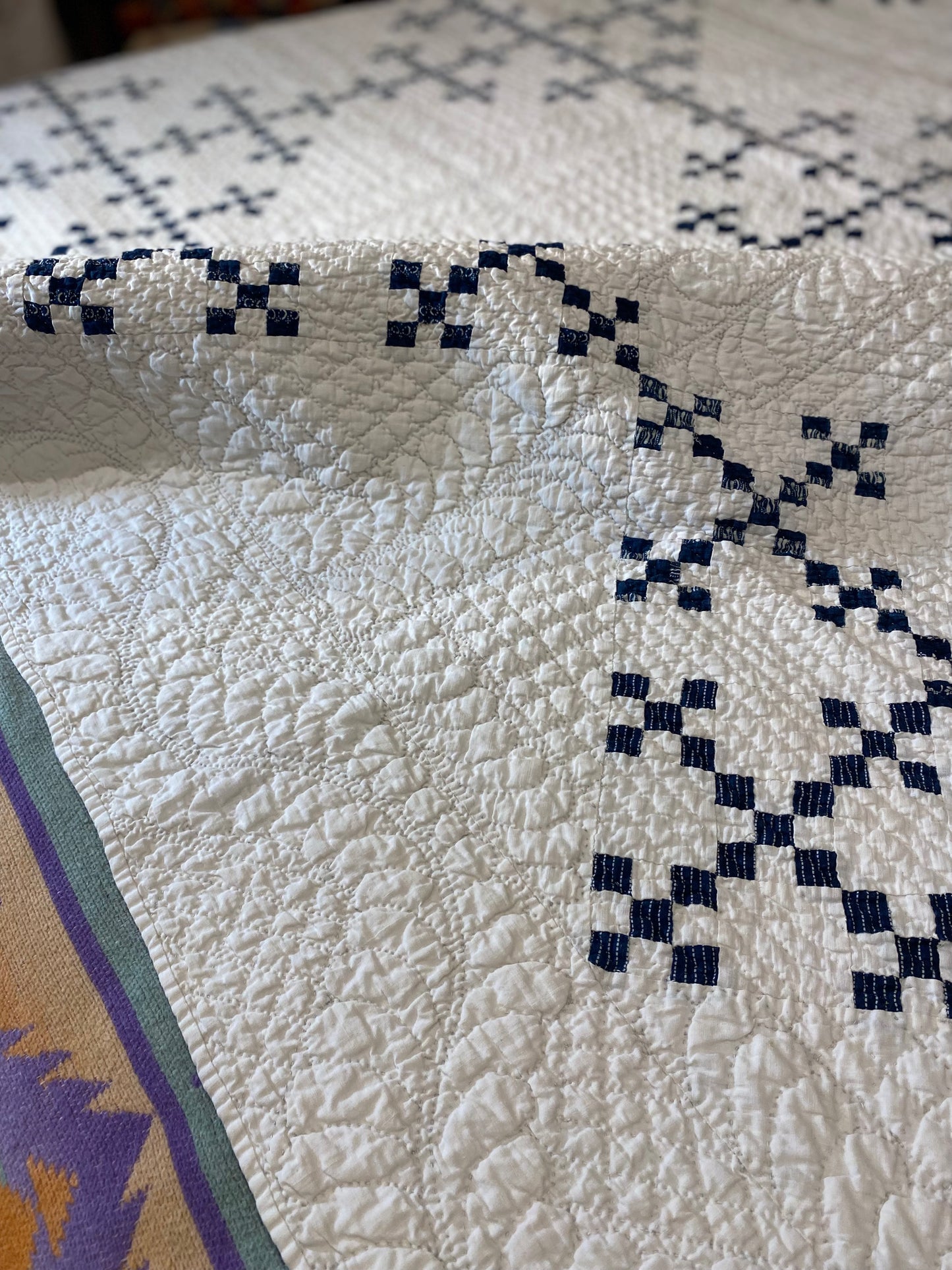 Miniature Scale Double 9 Patch Quilt