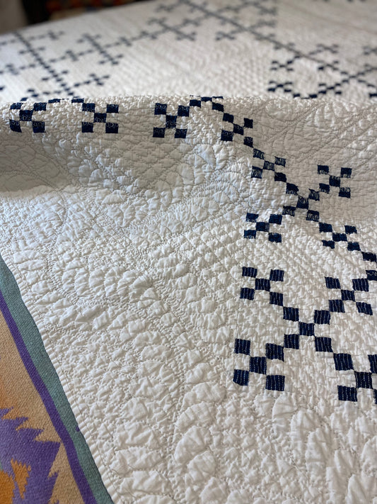 Miniature Scale Double 9 Patch Quilt