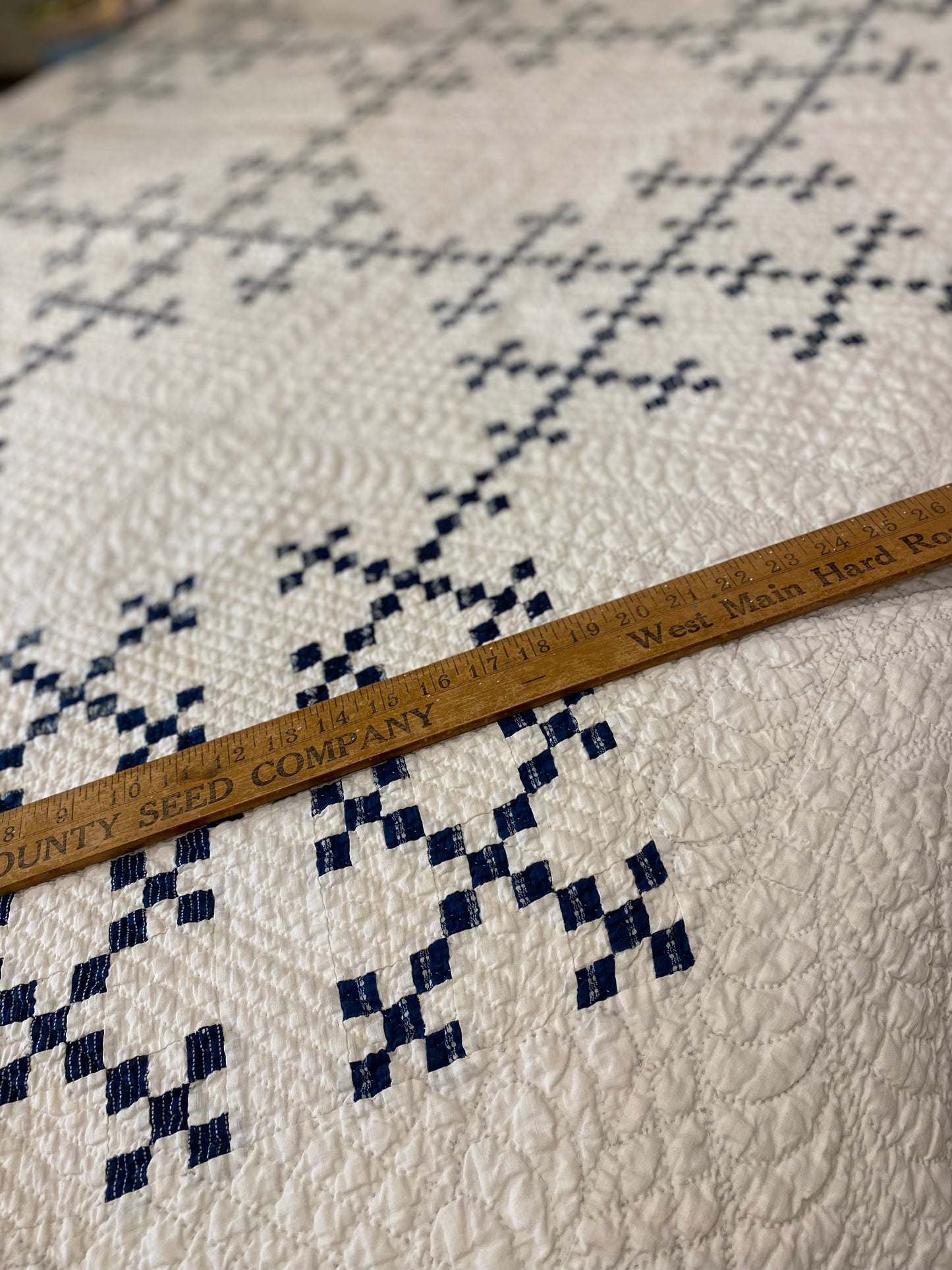 Miniature Scale Double 9 Patch Quilt