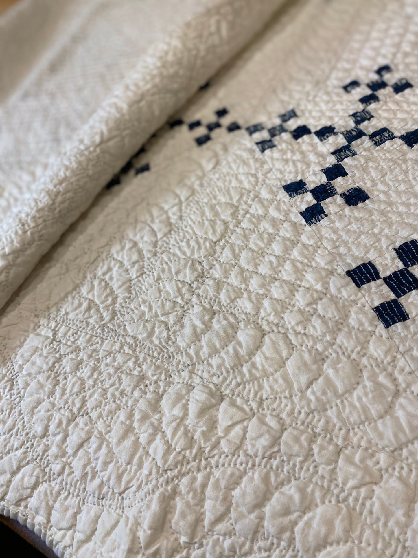 Miniature Scale Double 9 Patch Quilt