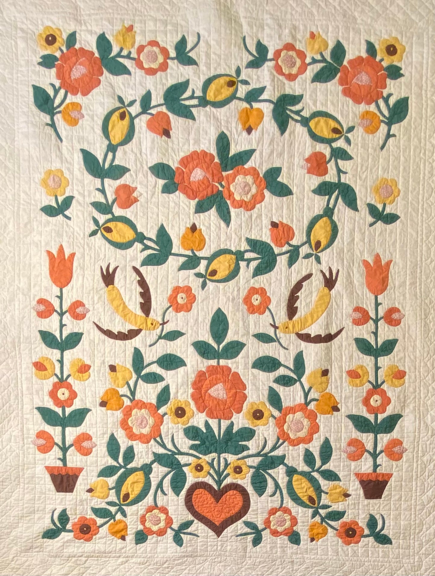 Pennsylvania Folk Art Dutch Quilt Provincial
