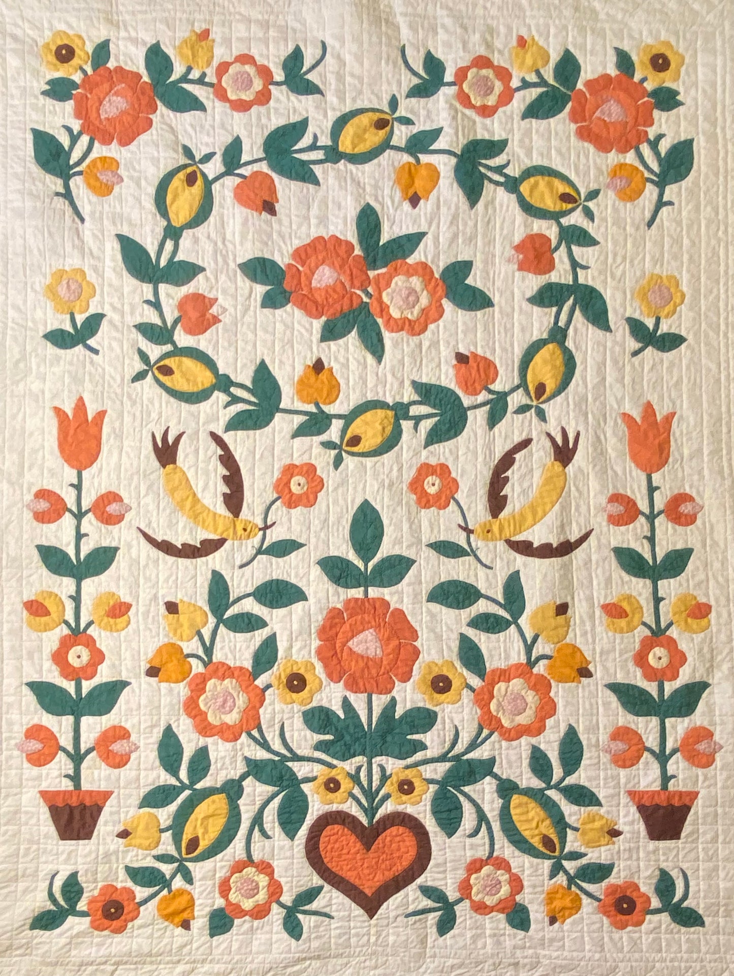 Pennsylvania Folk Art Dutch Quilt Provincial
