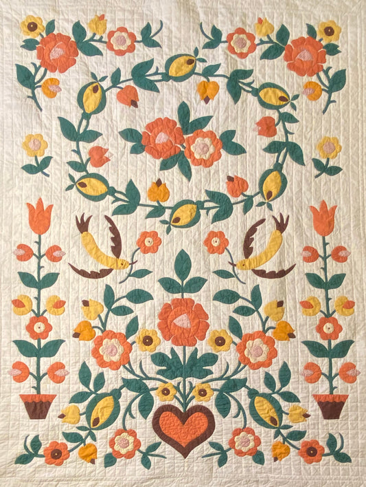 Pennsylvania Folk Art Dutch Quilt Provincial