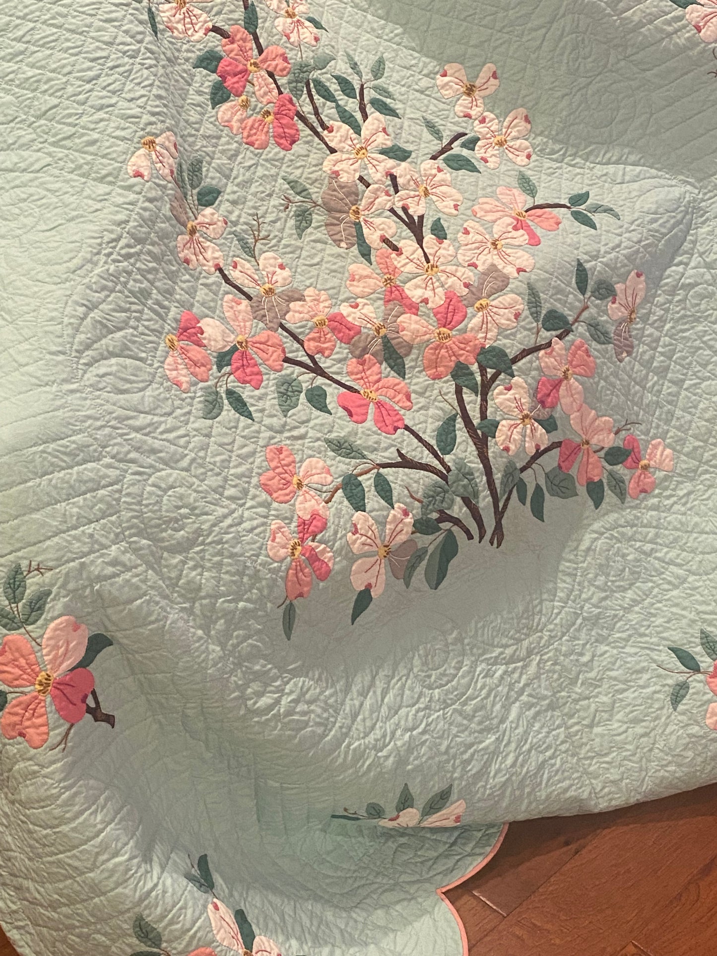 Dogwood Blossoms Appliqué Quilt