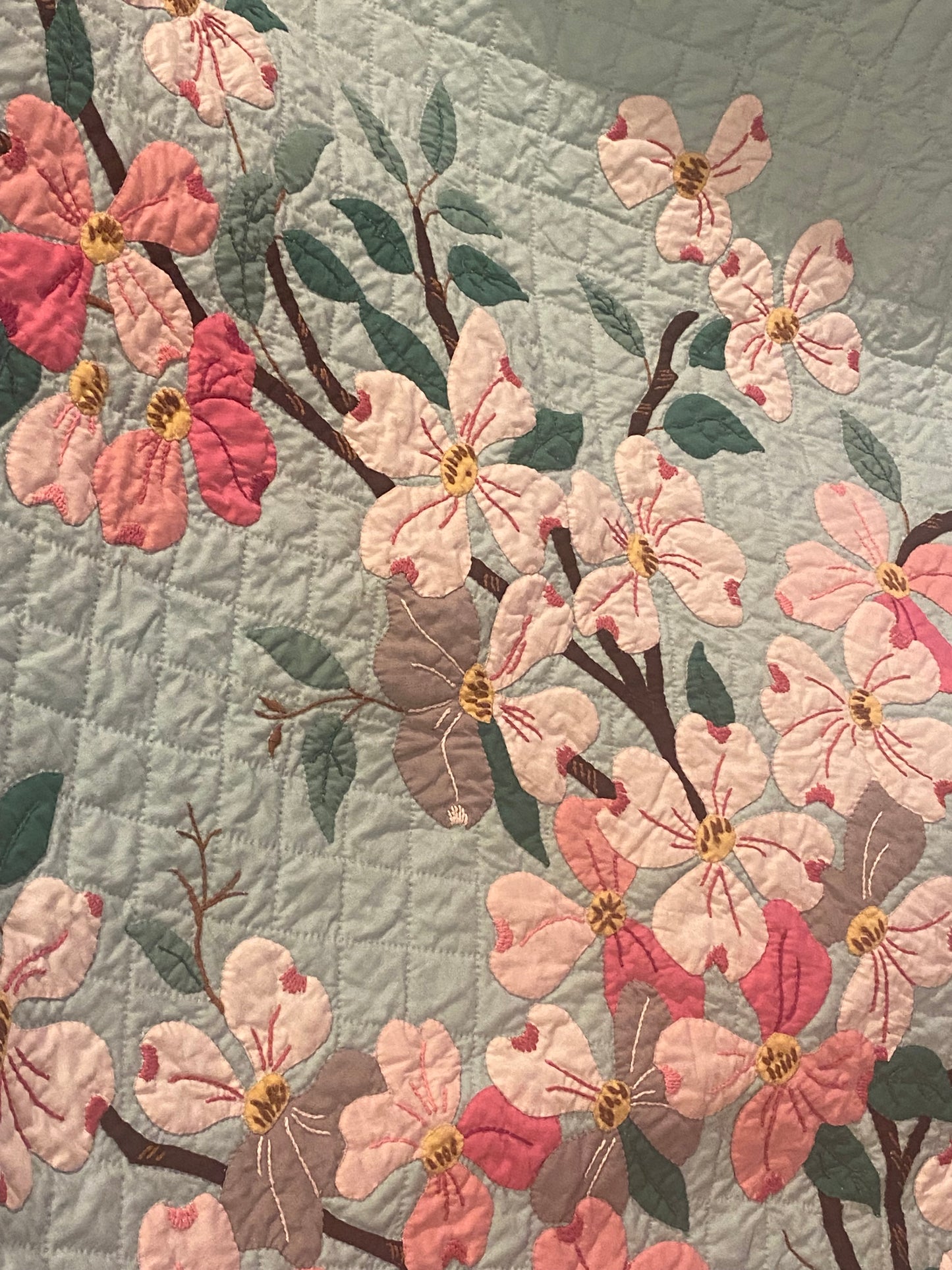Dogwood Blossoms Appliqué Quilt