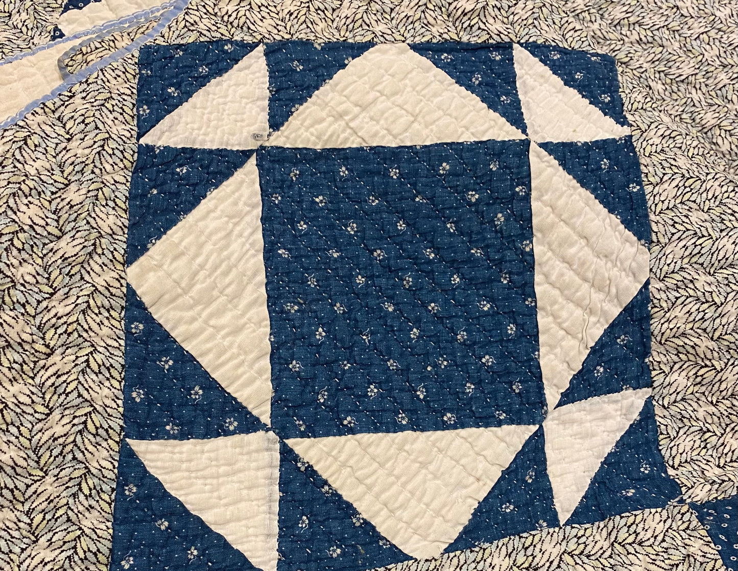 Blues Grandmother’s Favorite Quilt