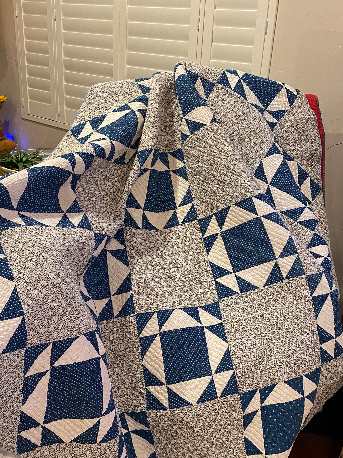 Blues Grandmother’s Favorite Quilt