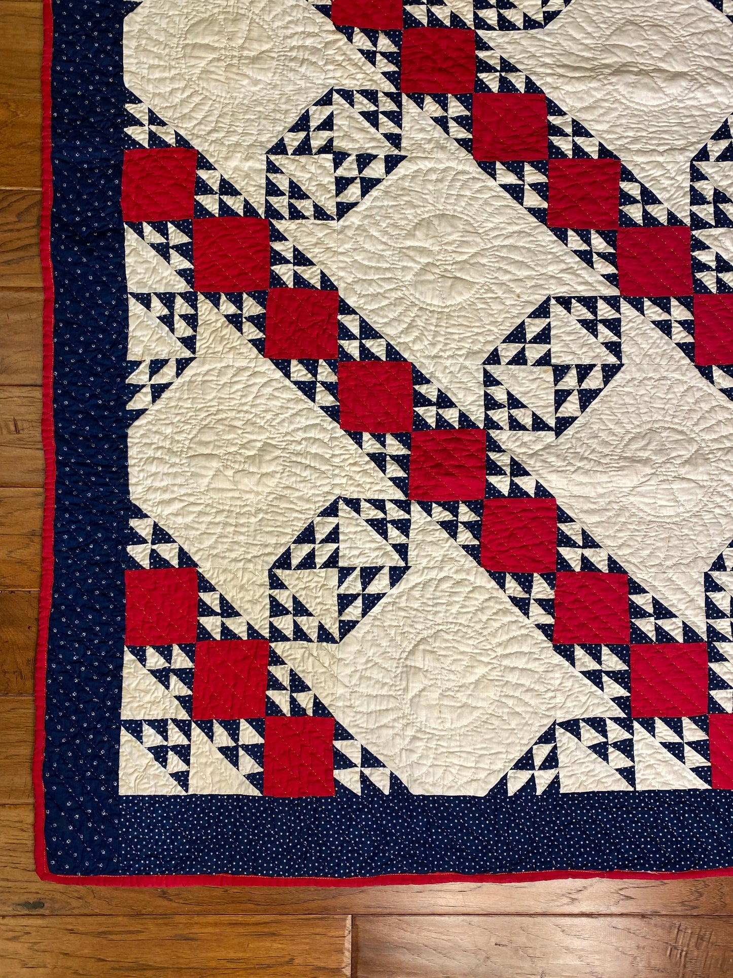 Crossroads Patchwork and Half Square Triangles Quilt
