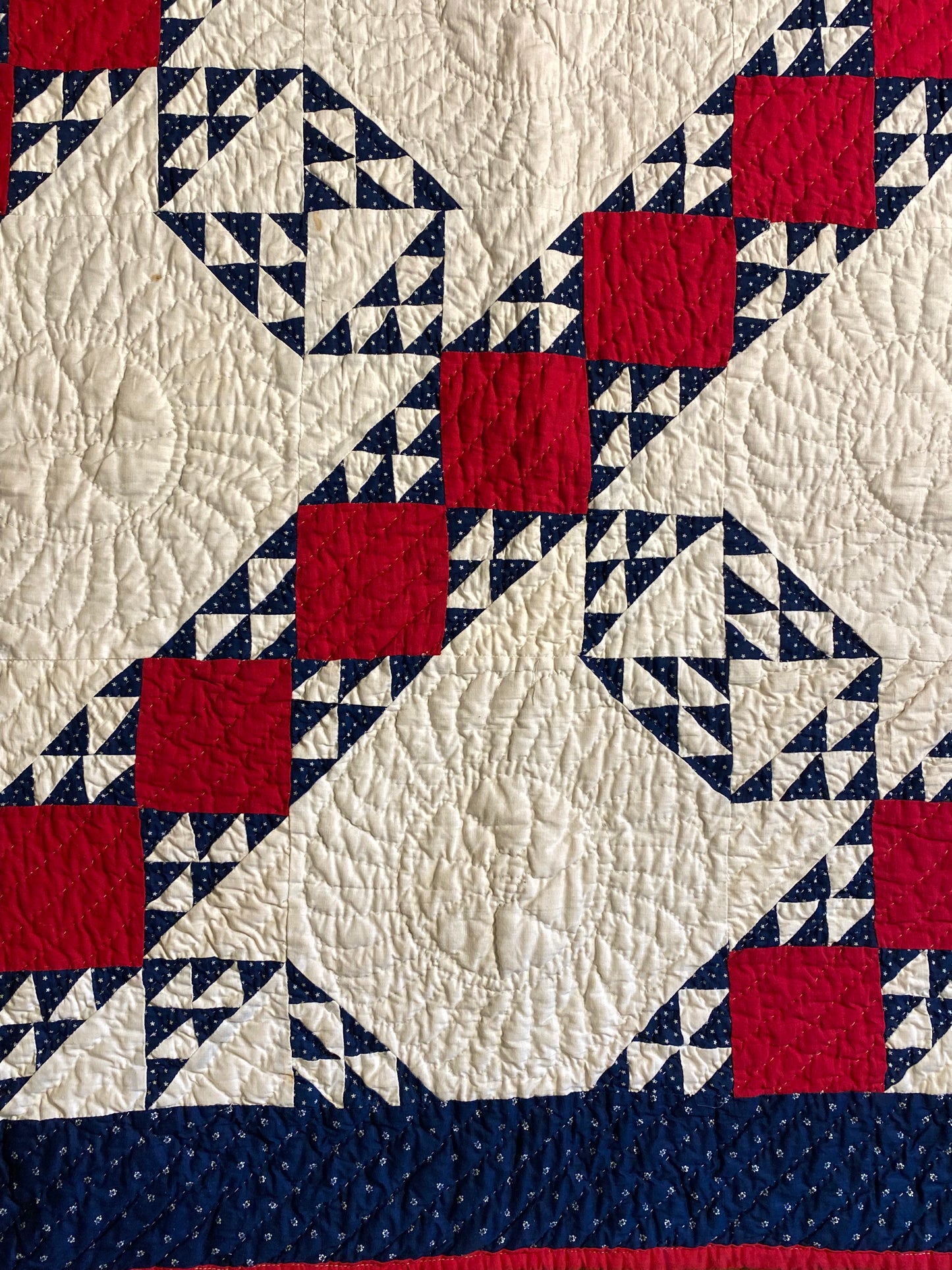 Crossroads Patchwork and Half Square Triangles Quilt