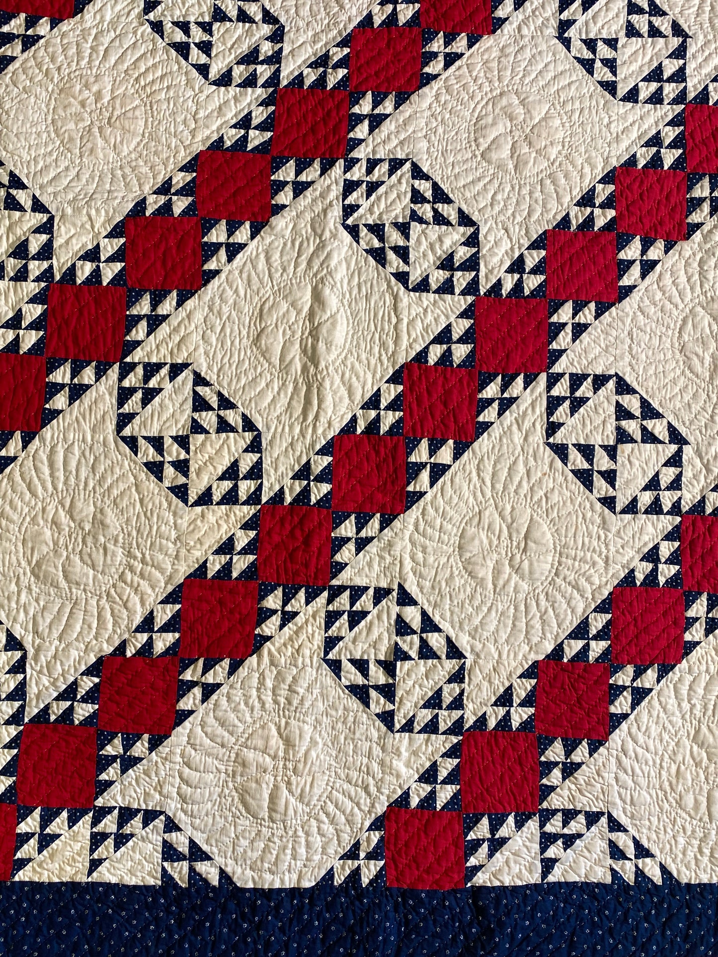 Crossroads Patchwork and Half Square Triangles Quilt