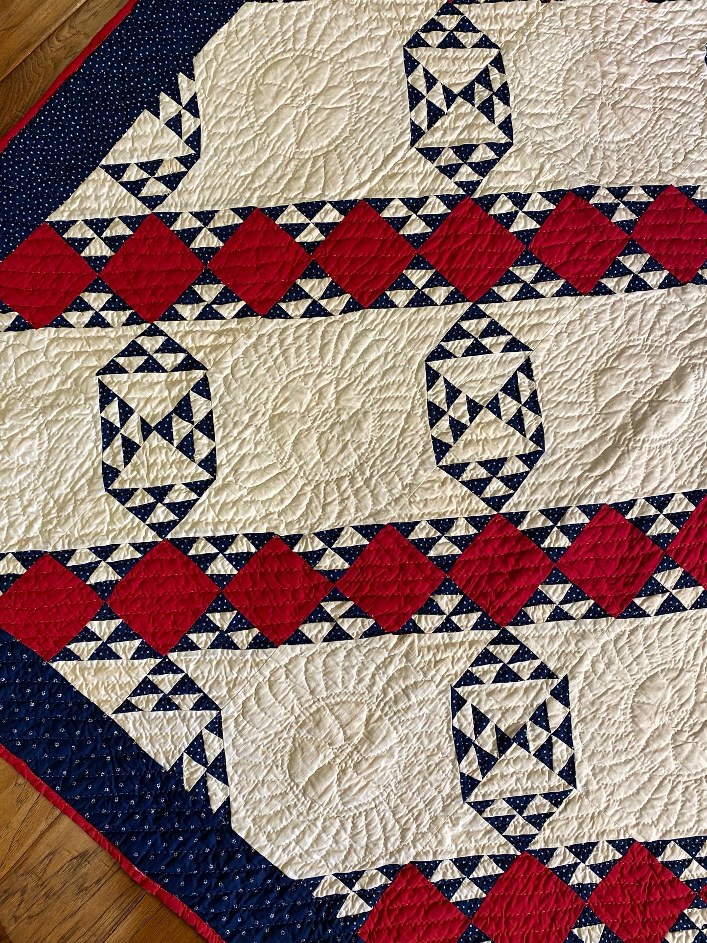 Crossroads Patchwork and Half Square Triangles Quilt