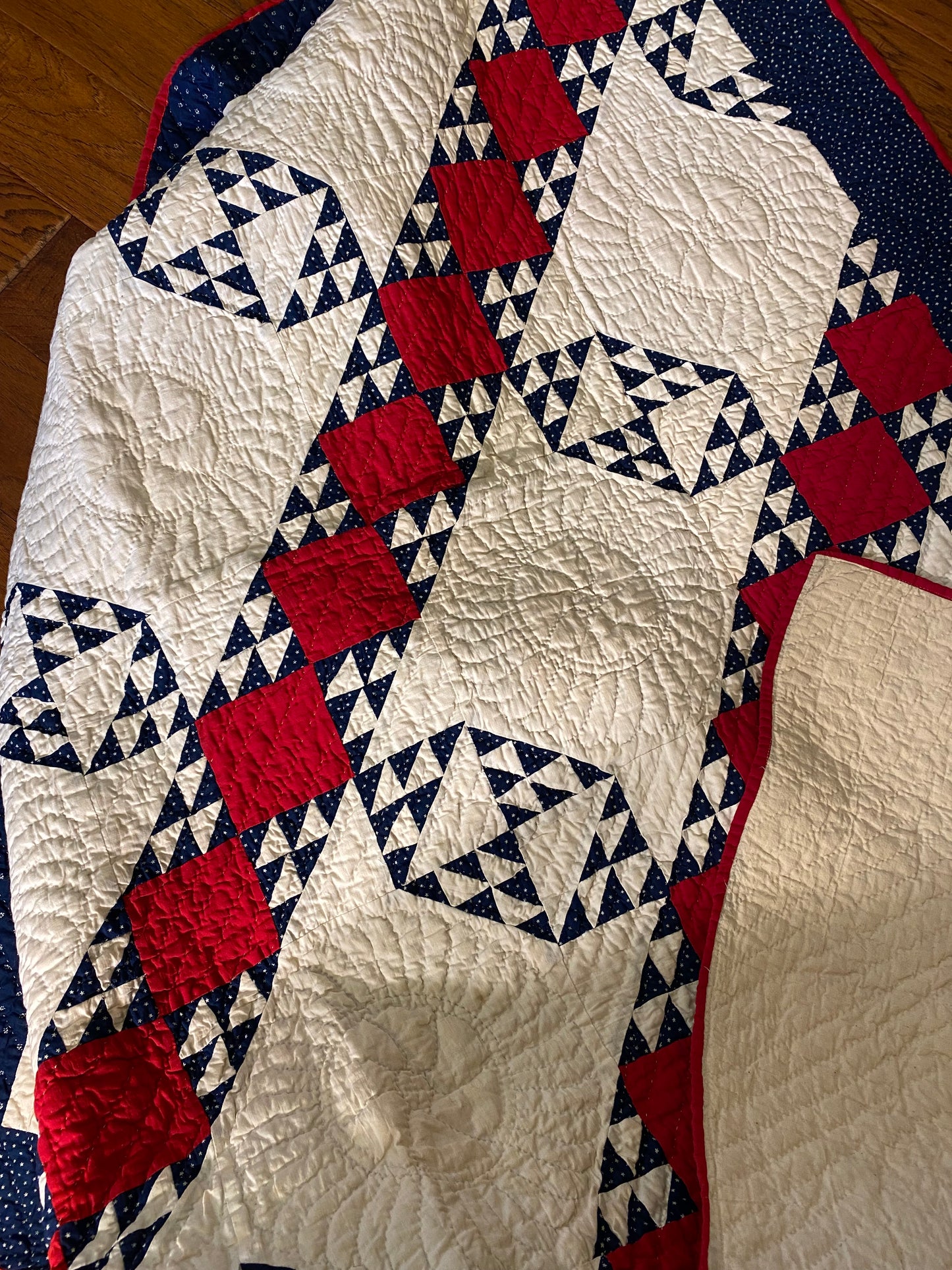 Crossroads Patchwork and Half Square Triangles Quilt