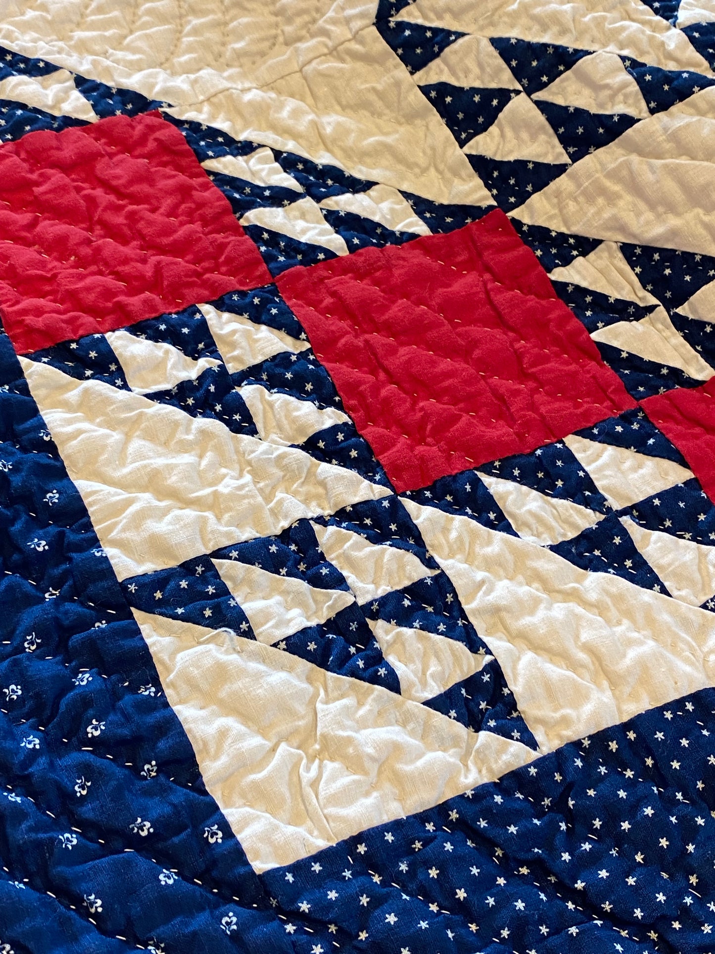 Crossroads Patchwork and Half Square Triangles Quilt