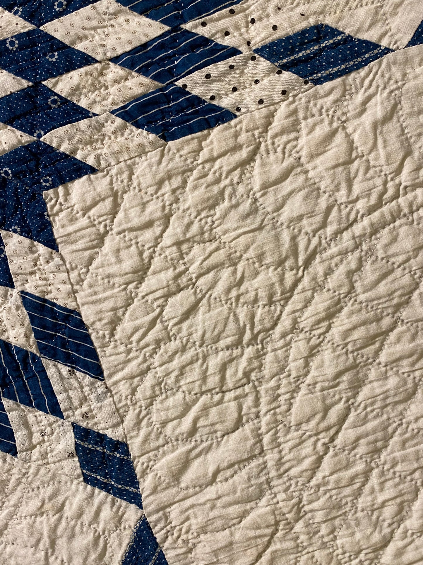 5 Stars of Blues and Shirtings Quilt
