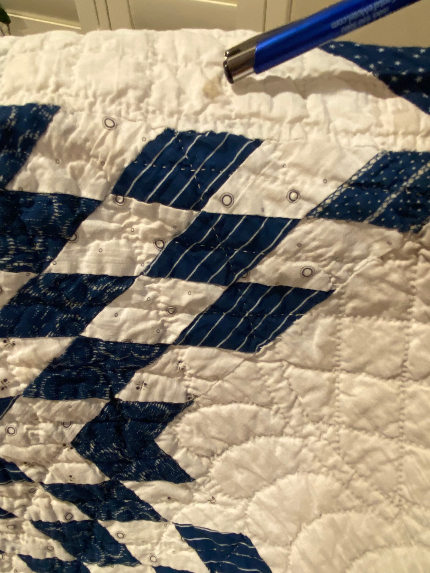 5 Stars of Blues and Shirtings Quilt