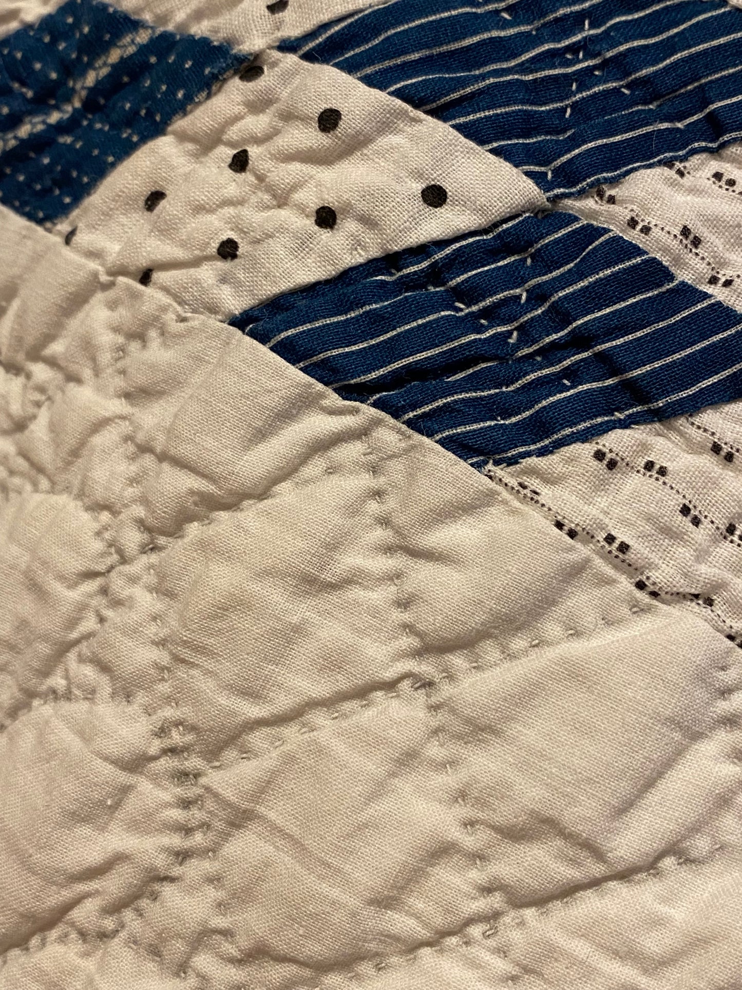 5 Stars of Blues and Shirtings Quilt