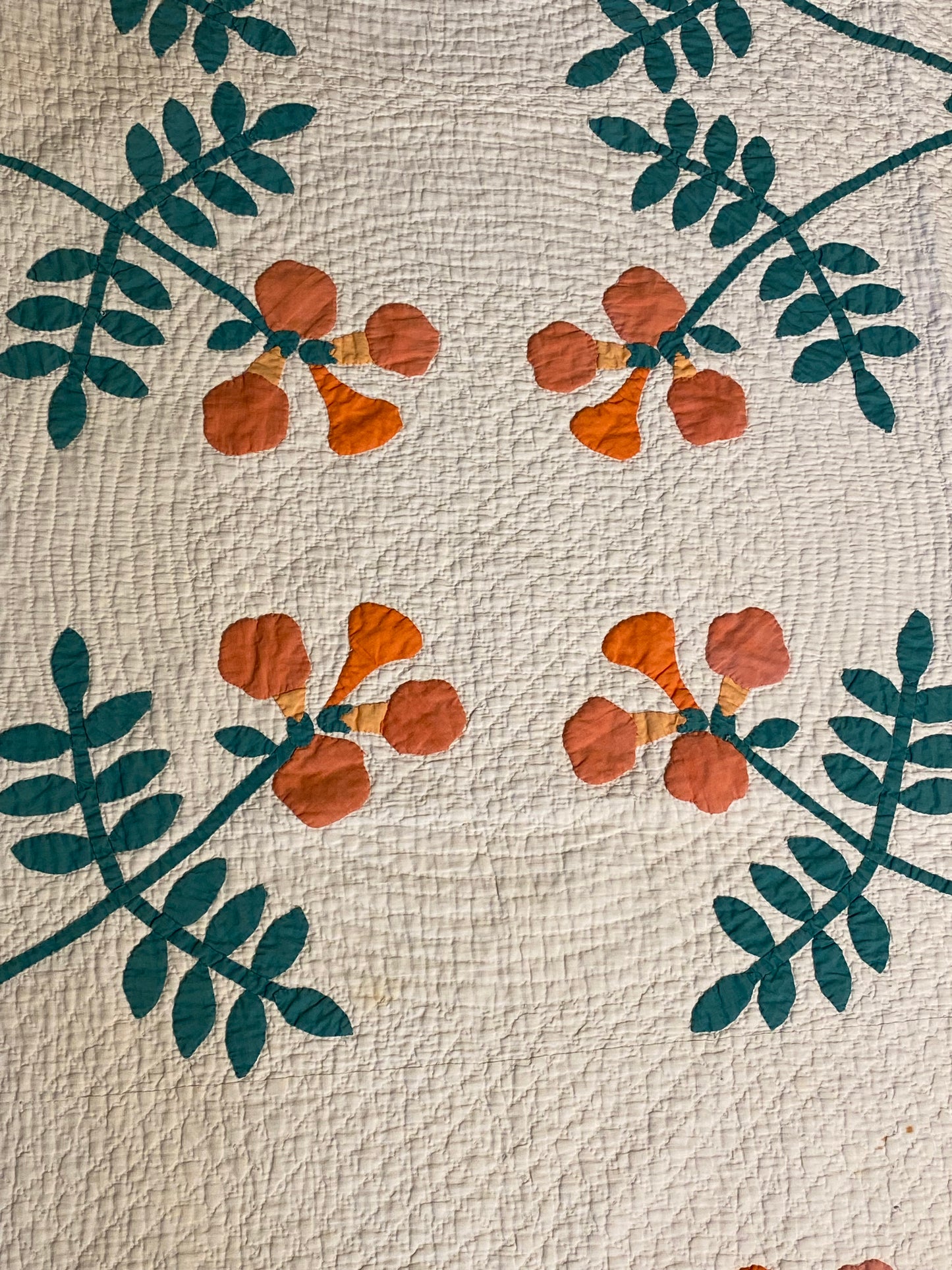 Trumpet Vines Mountain Mist Appliqué Quilt
