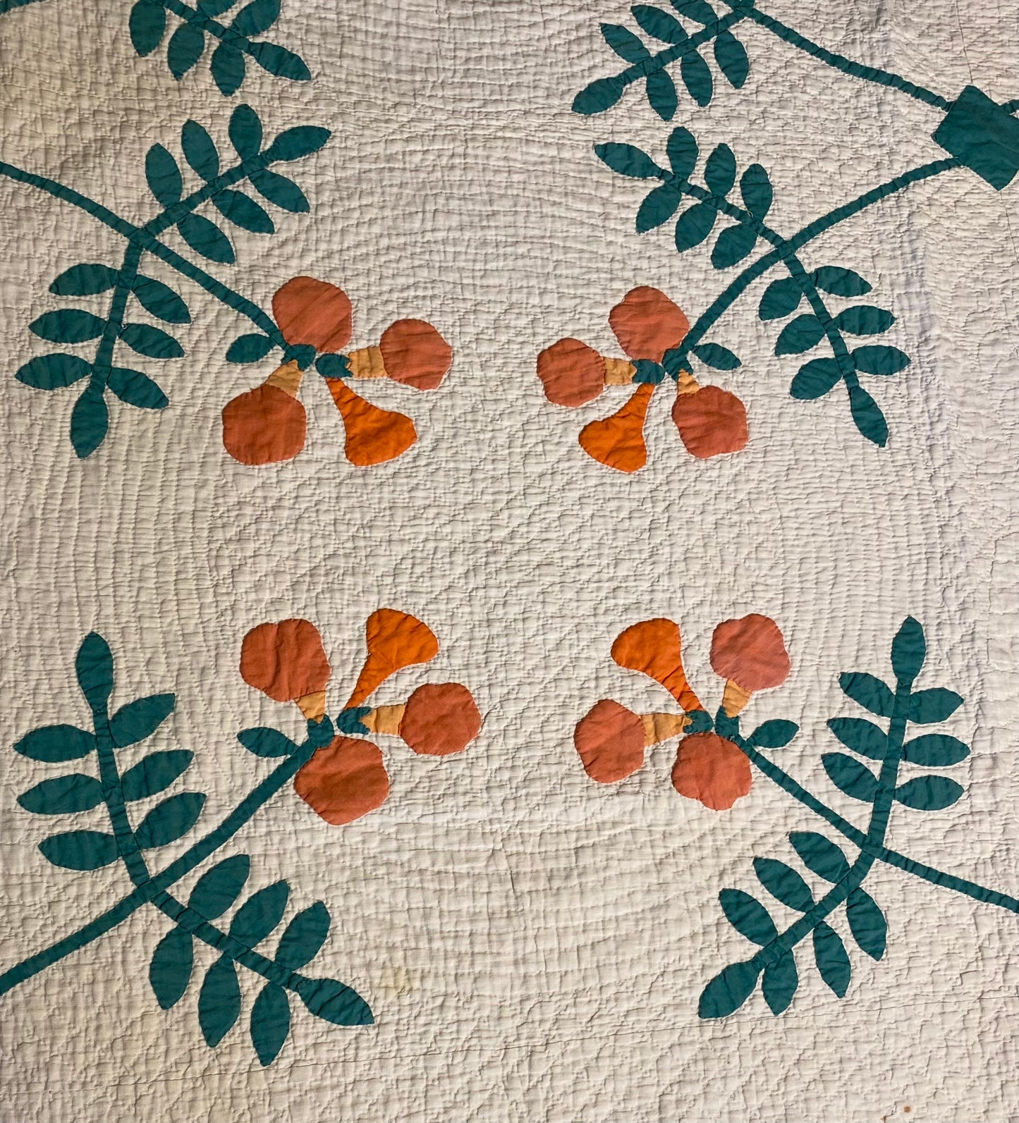 Trumpet Vines Mountain Mist Appliqué Quilt