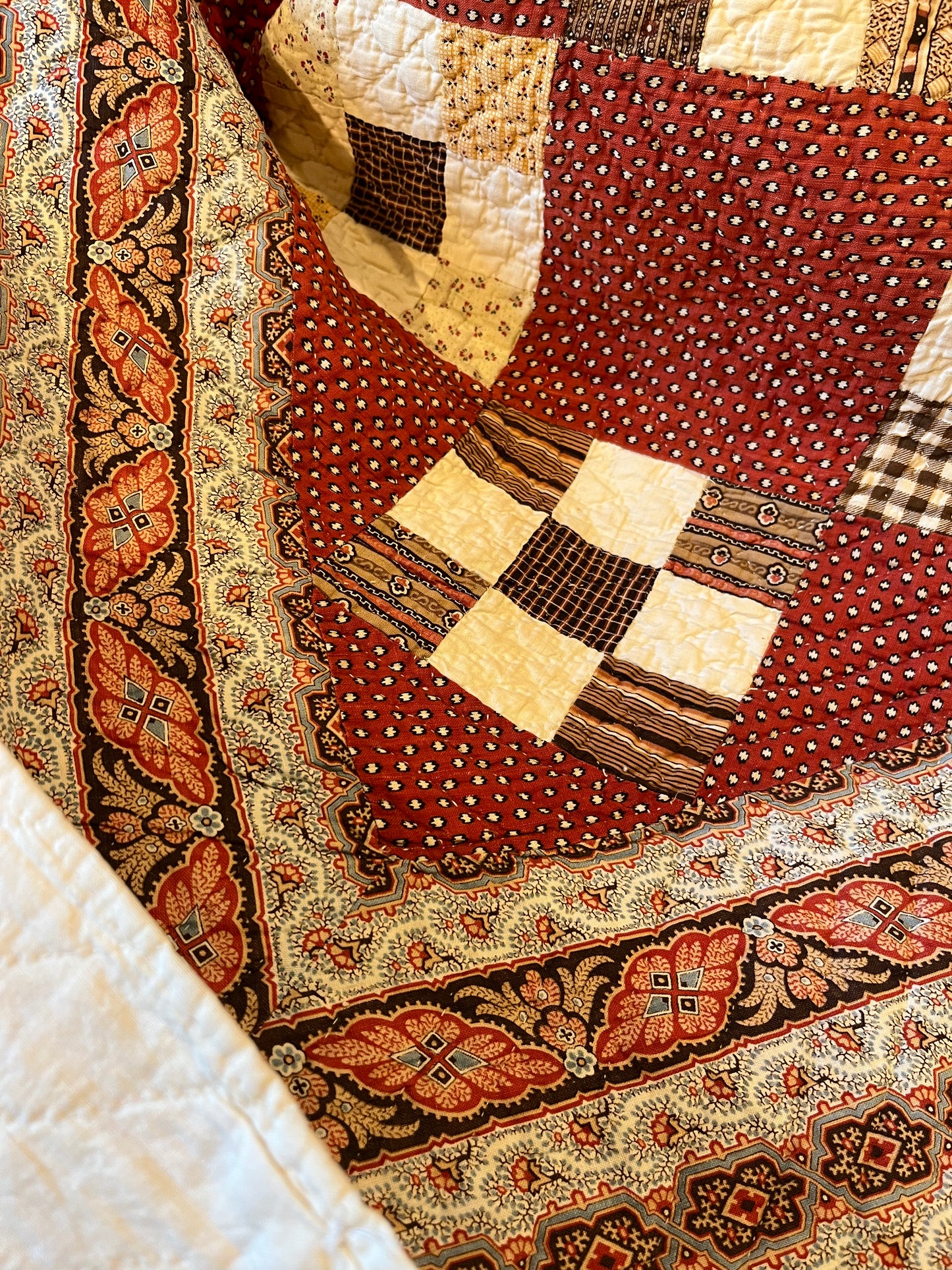 9 Patch on Point Quilt With Border