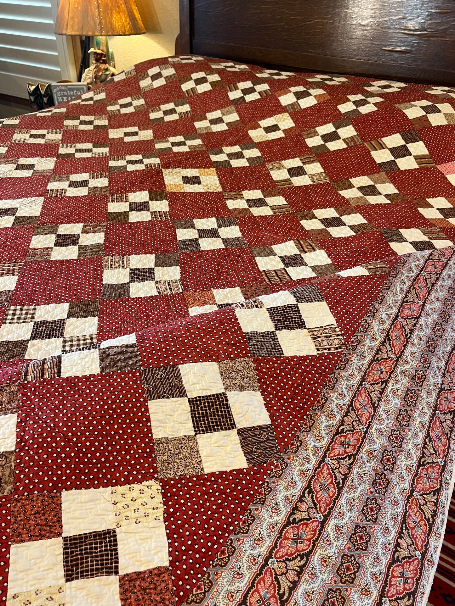 9 Patch on Point Quilt With Border