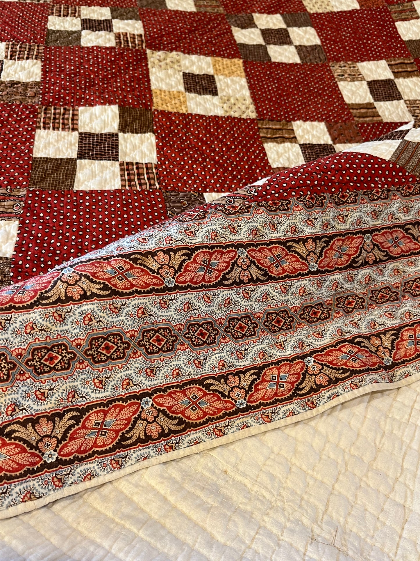 9 Patch on Point Quilt With Border