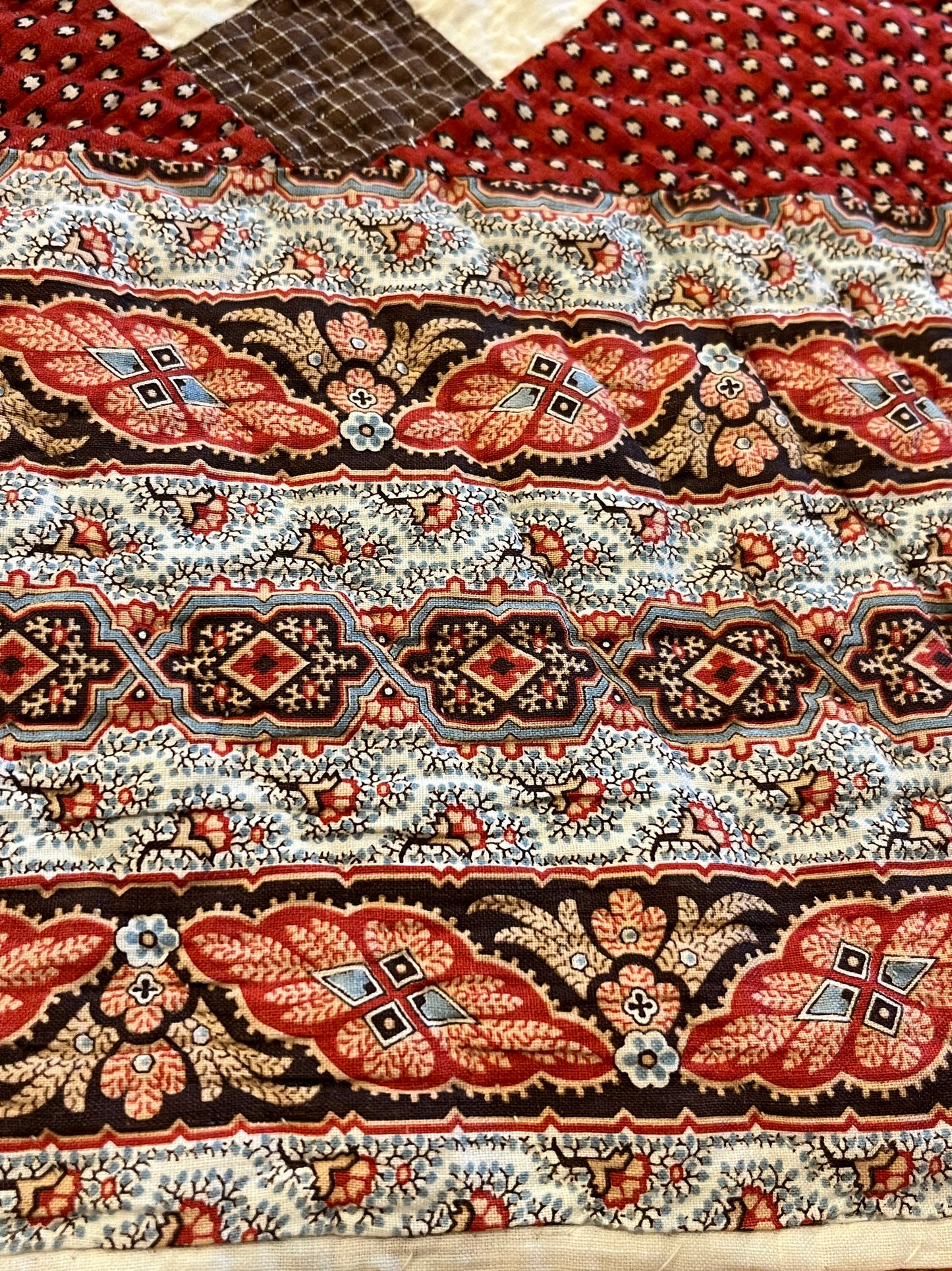 9 Patch on Point Quilt With Border