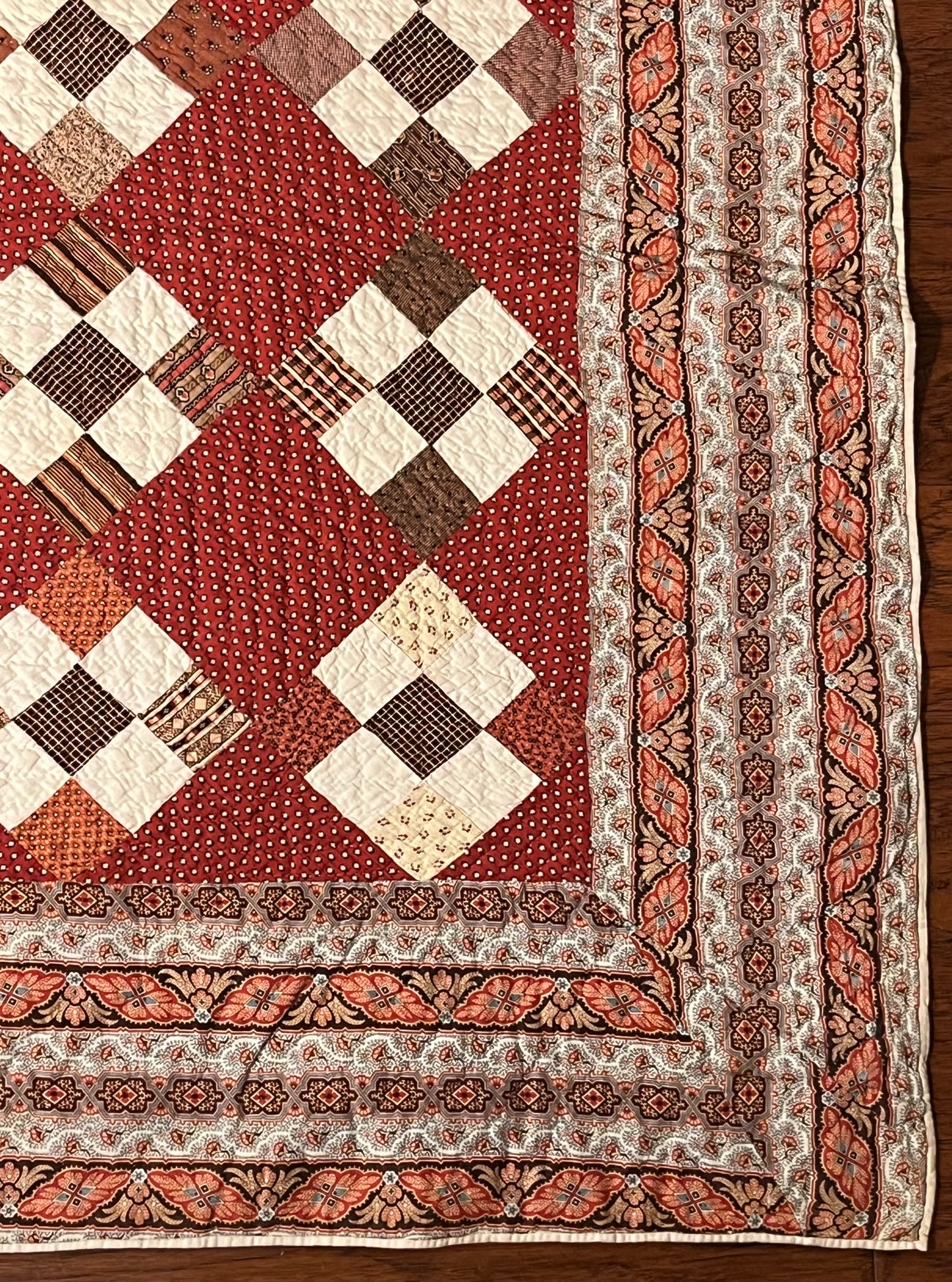 9 Patch on Point Quilt With Border