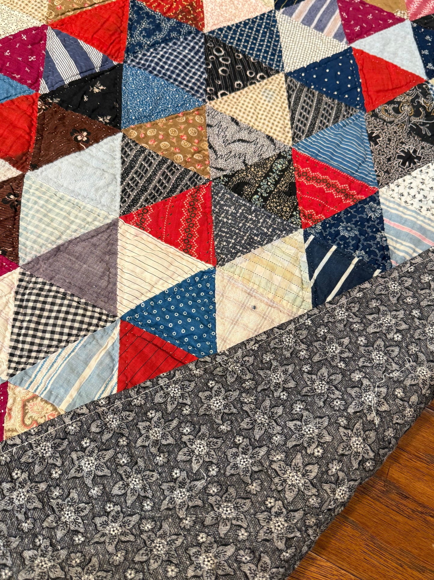 Scrappy One Patch Triangles Quilt