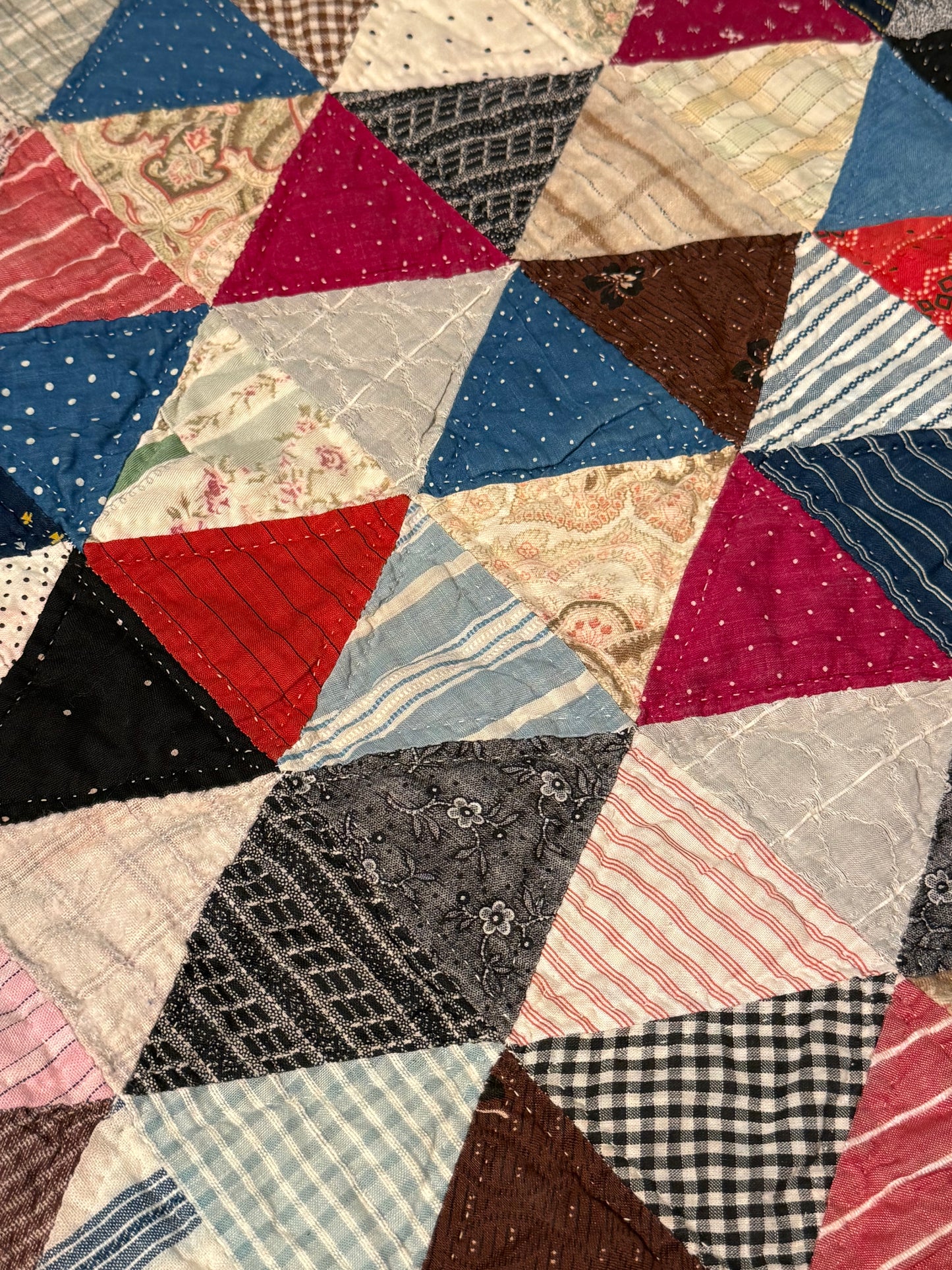 Scrappy One Patch Triangles Quilt