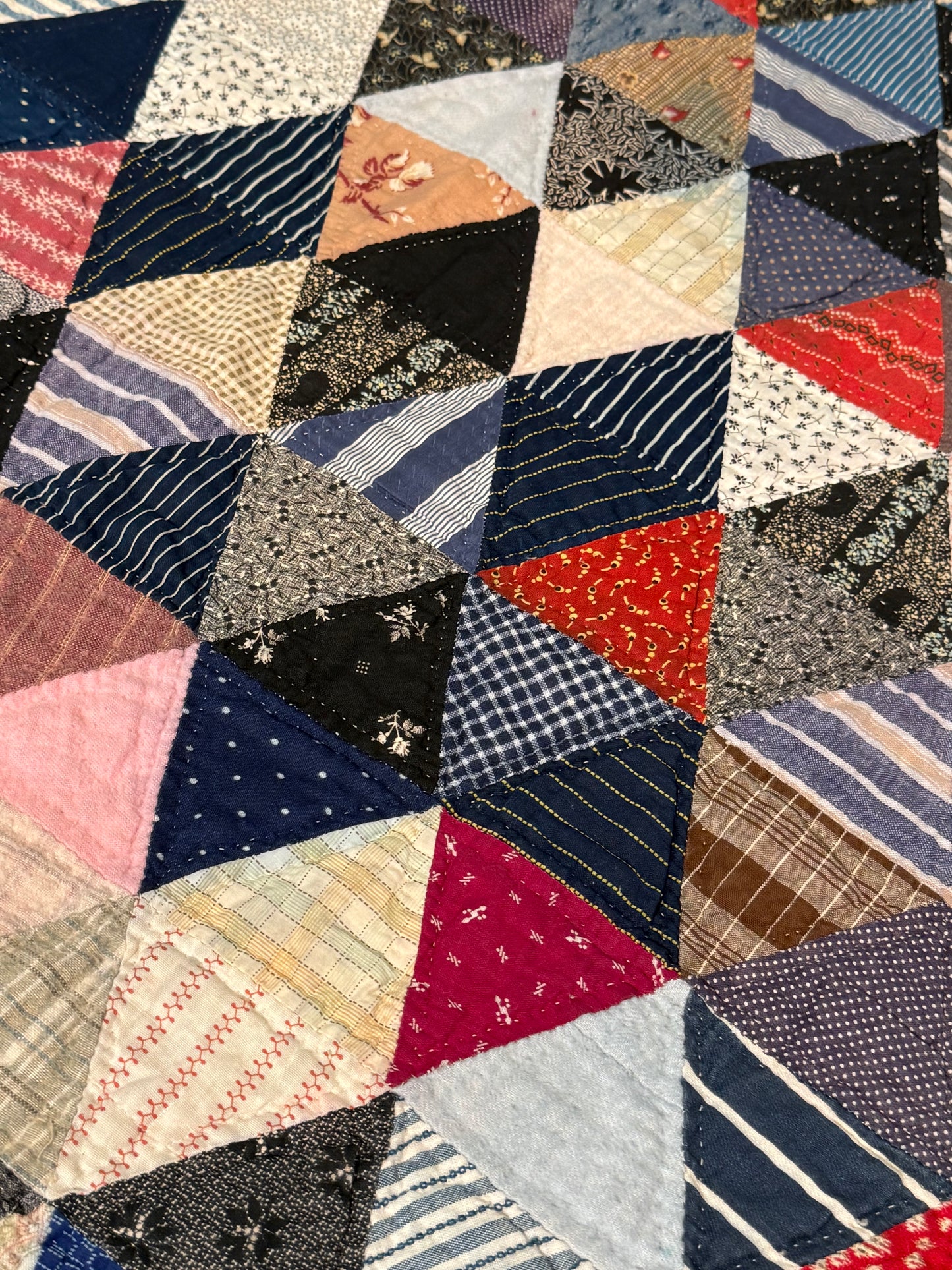 Scrappy One Patch Triangles Quilt