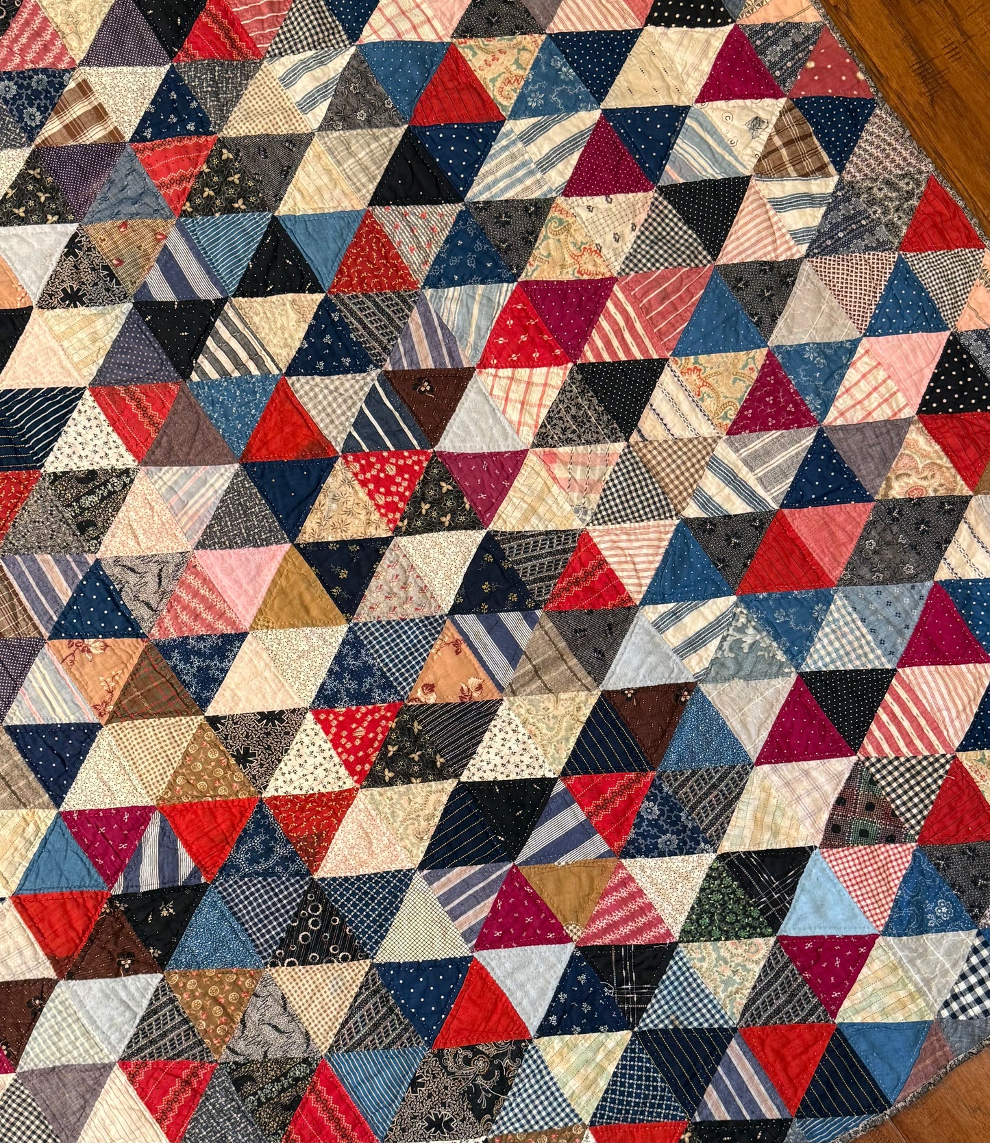 Scrappy One Patch Triangles Quilt
