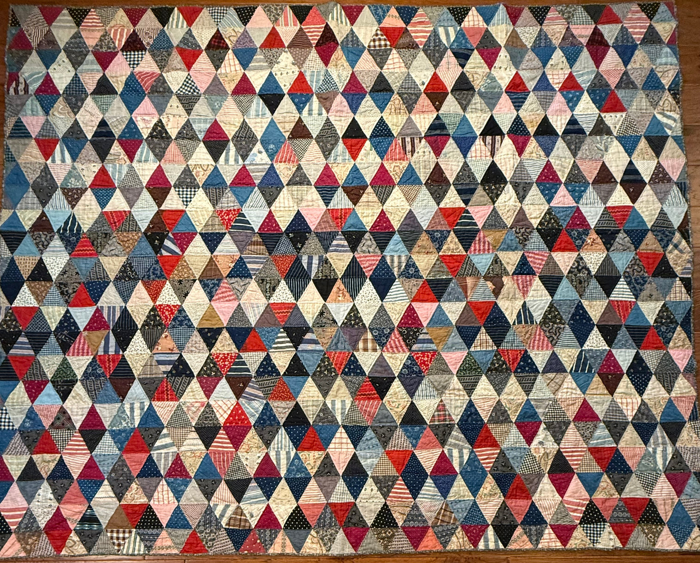 Scrappy One Patch Triangles Quilt