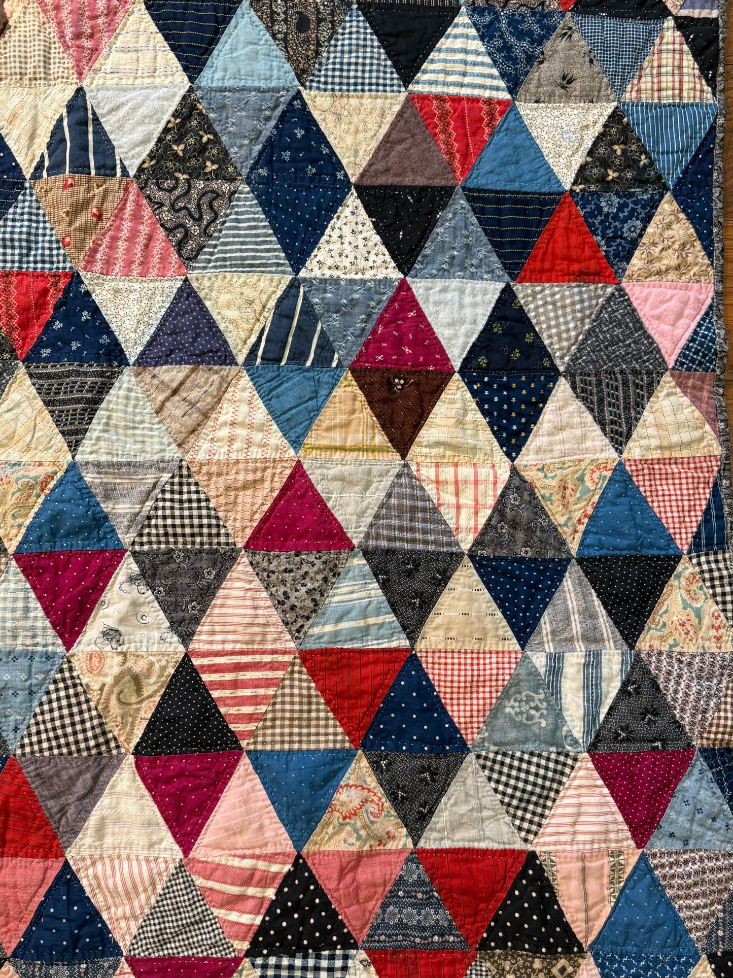 Scrappy One Patch Triangles Quilt
