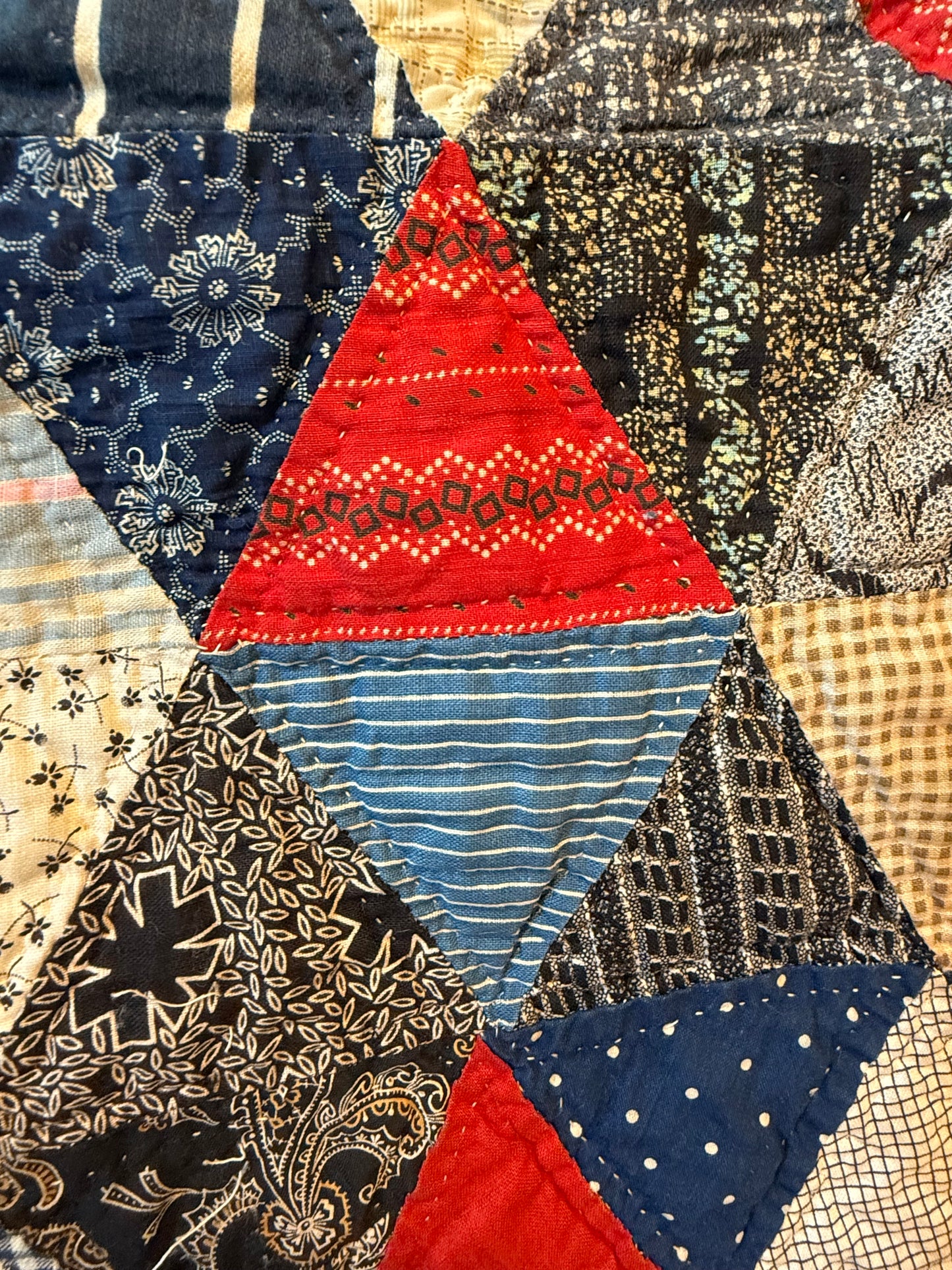 Scrappy One Patch Triangles Quilt
