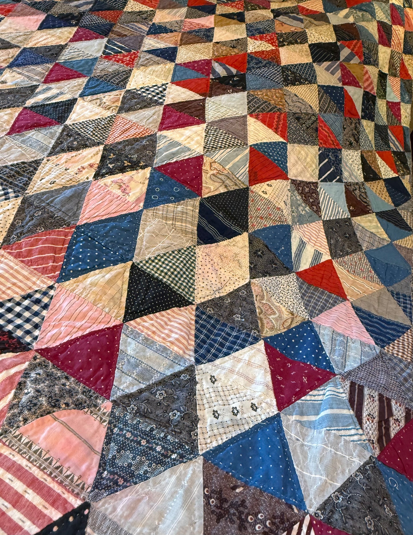 Scrappy One Patch Triangles Quilt