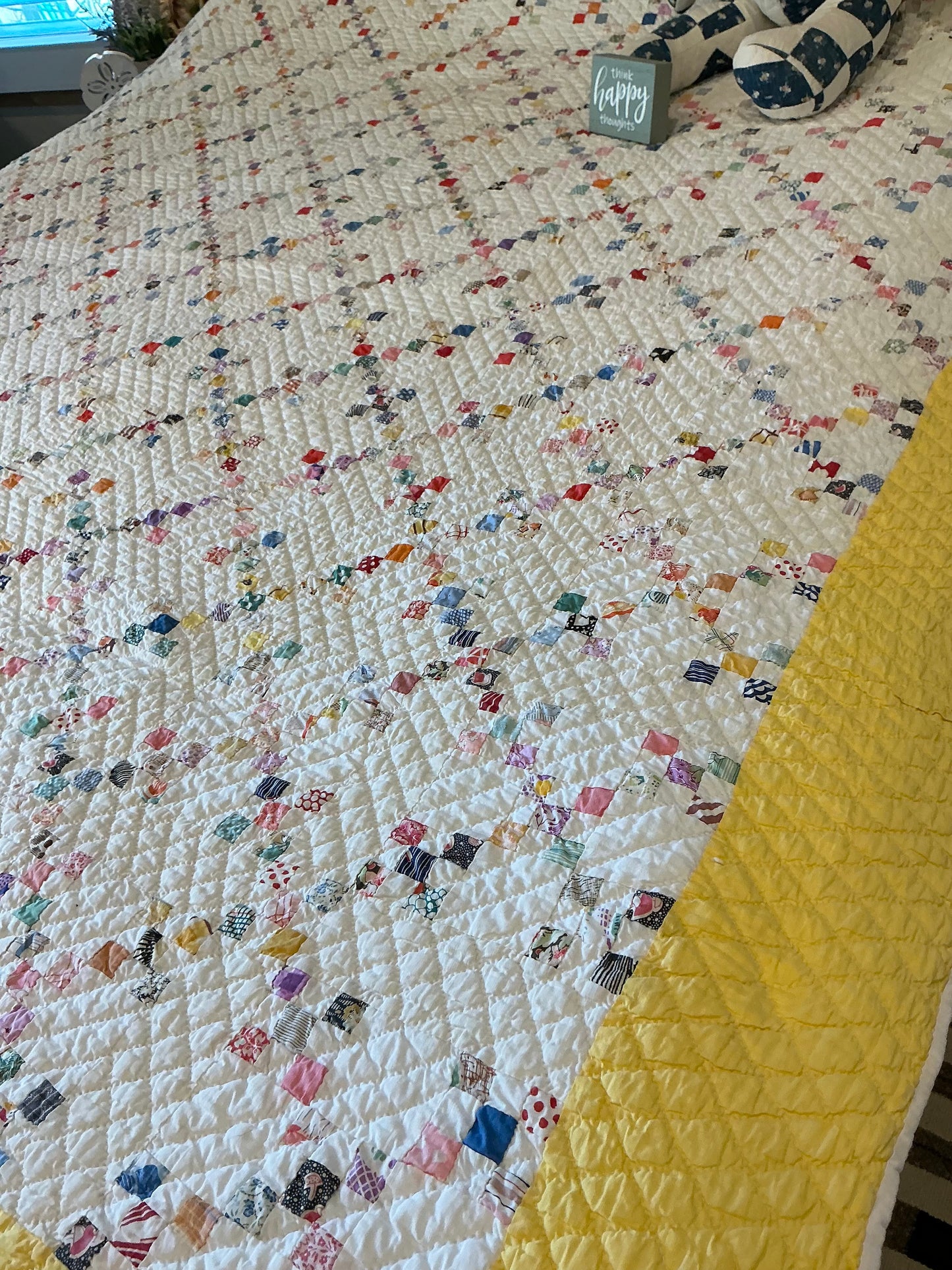 Miniature Mini Scale Double 9 Patch Quilt