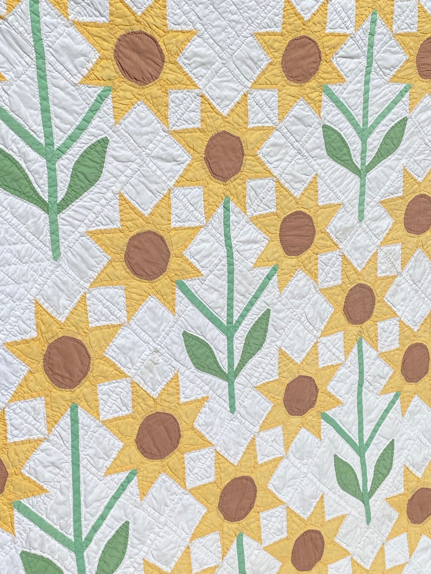 Triple Sunflowers Quilt