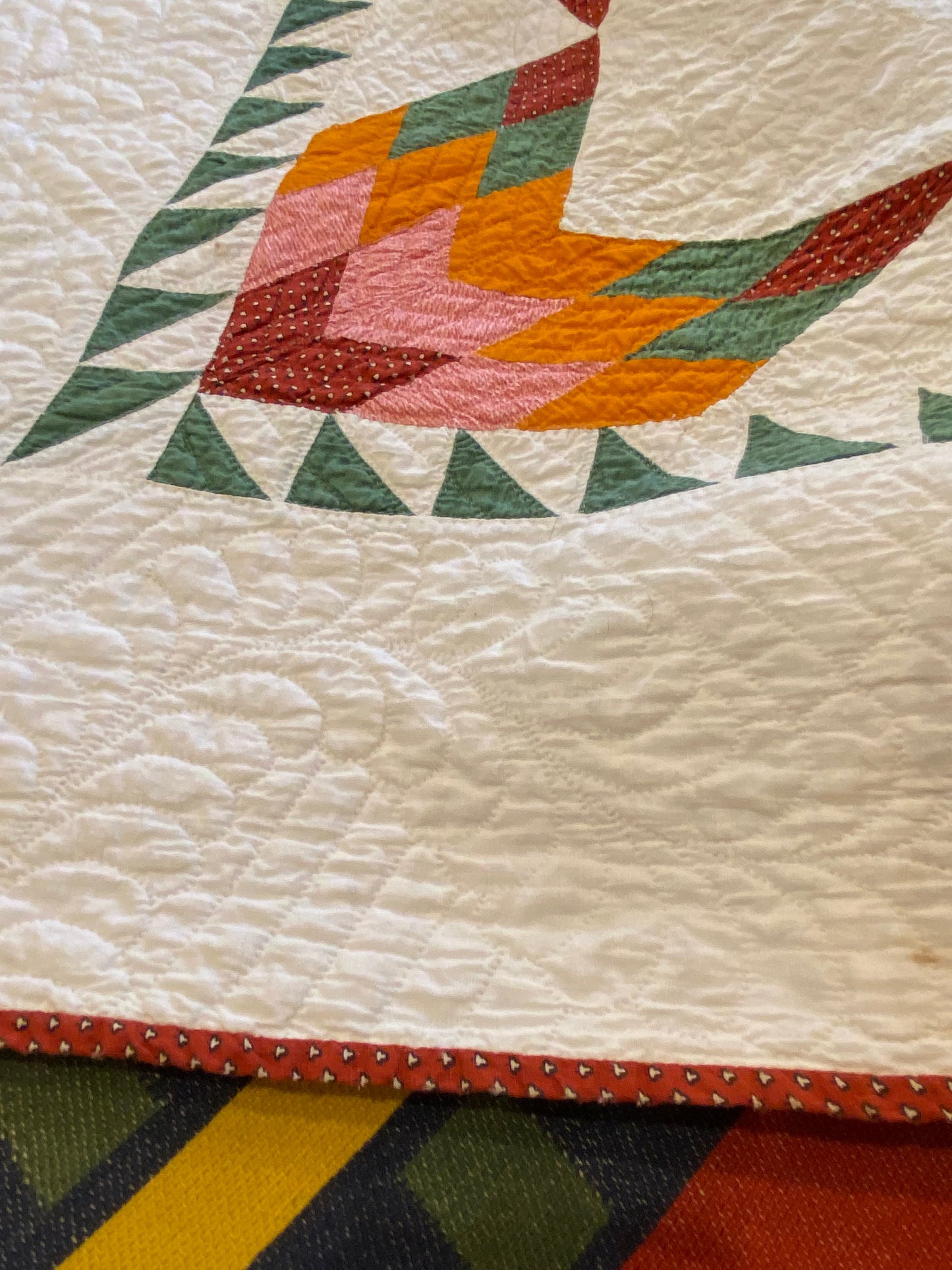 Touching 8 Point Stars Quilt with Sawtooth Border