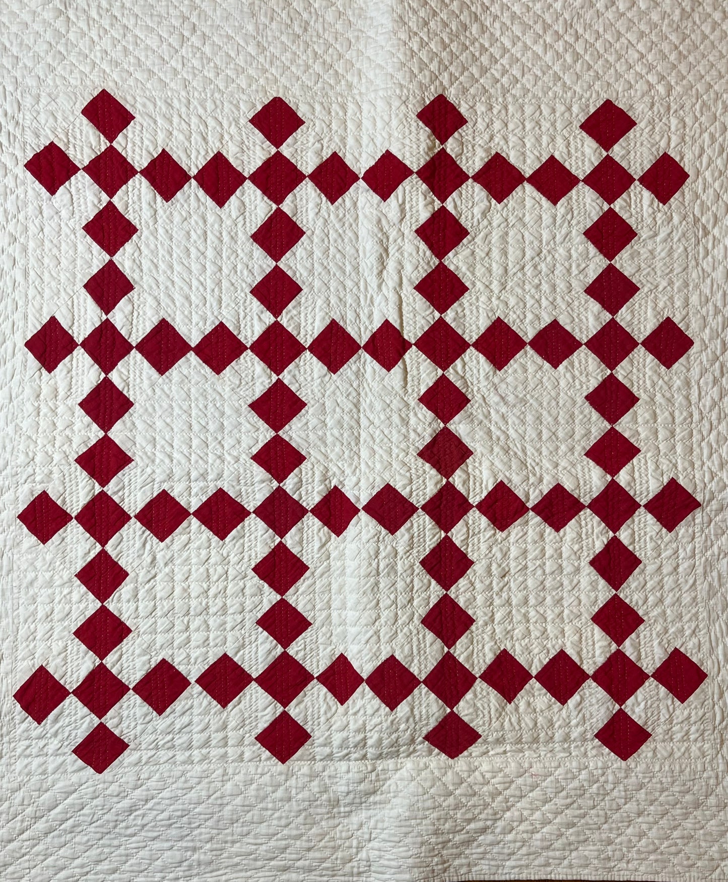 Nine Patch On Point Crib Quilt