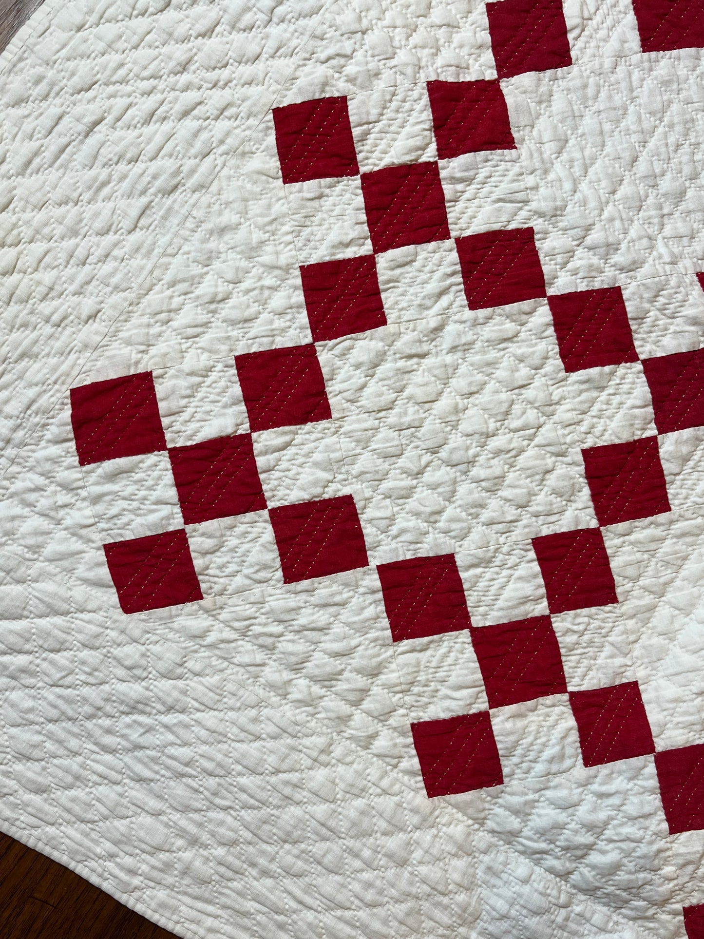 Nine Patch On Point Crib Quilt